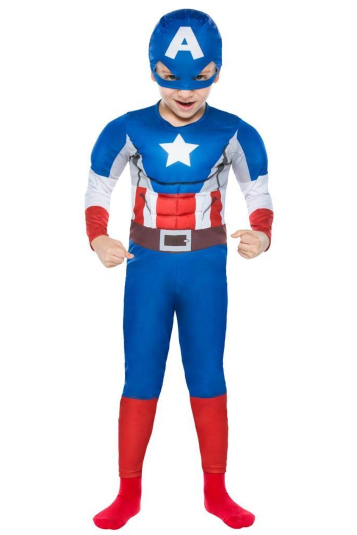 Captain Amerika Kaptan Amerika Kostüm 7-9 Yaş