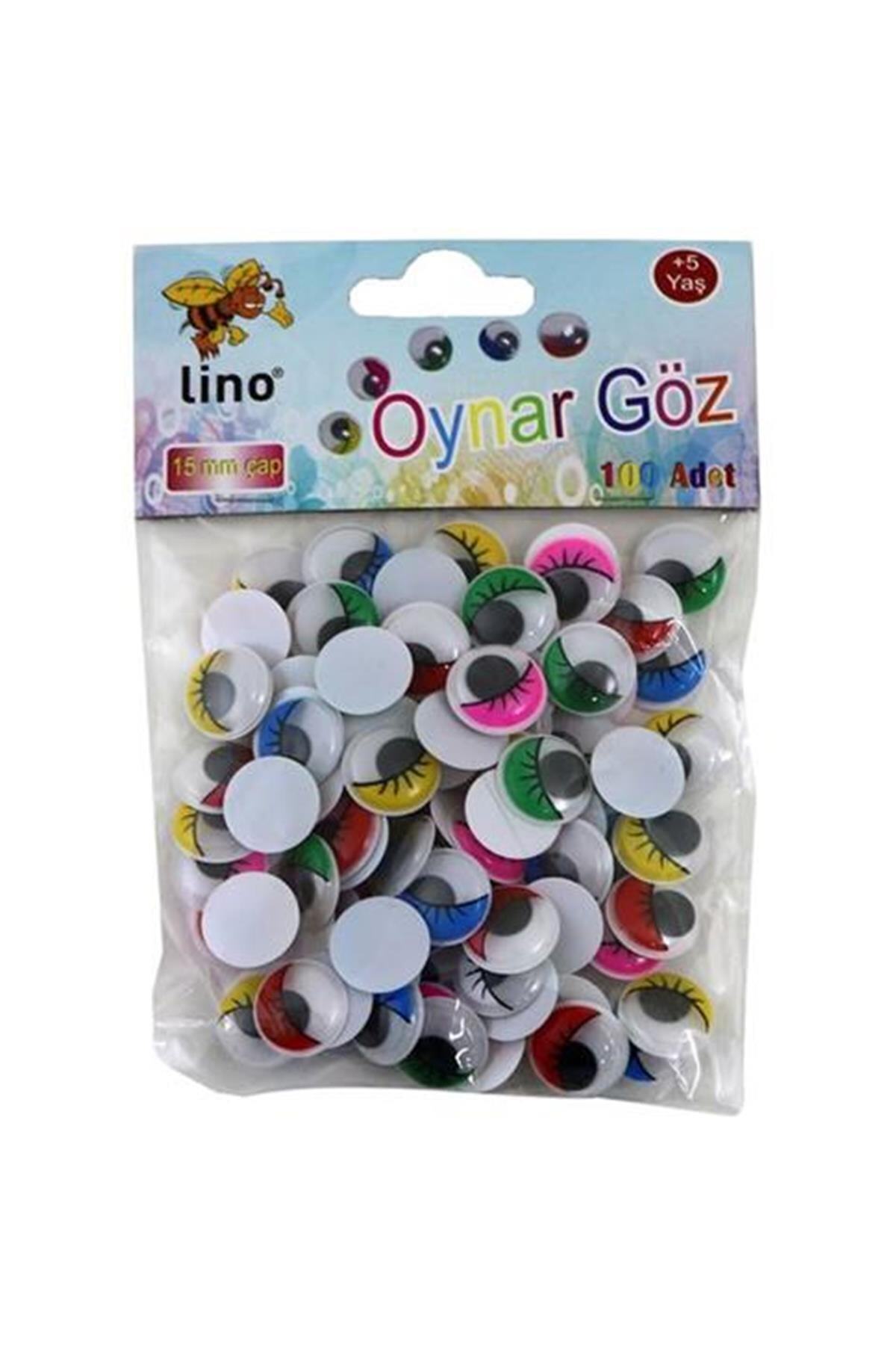 Lino Oynar Göz Büyük Renkli 15 mm 100 Lü