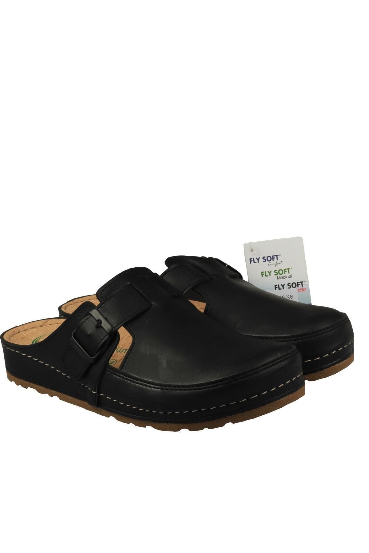 FLY SOFT Unisex Siyah Ortopedik Sabo Terlik