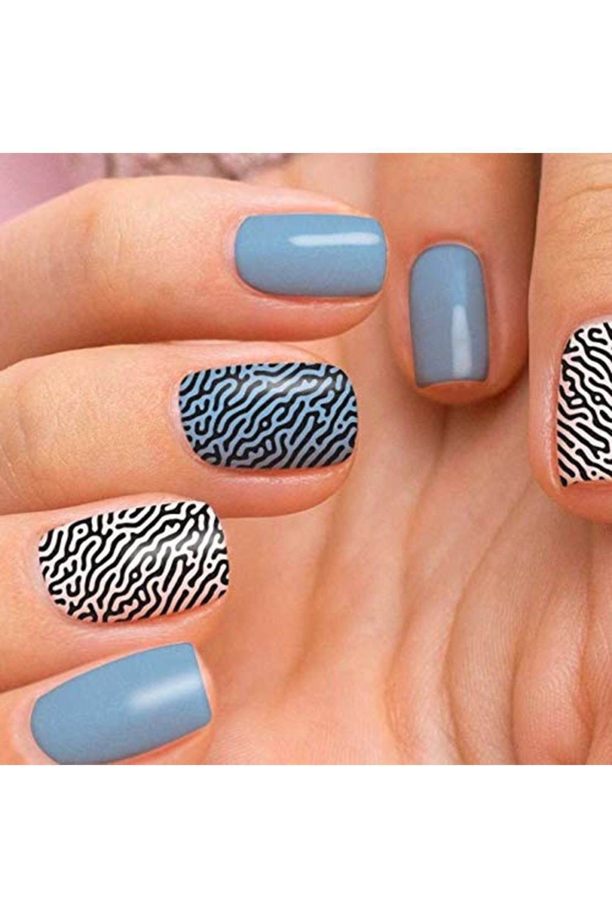 BRCTOPTAN Iz Desenli Tırnak Dövmesi, Tırnak Tattoo, Nail Art, Tırnak Sticker Kategori: Geçici Dövme