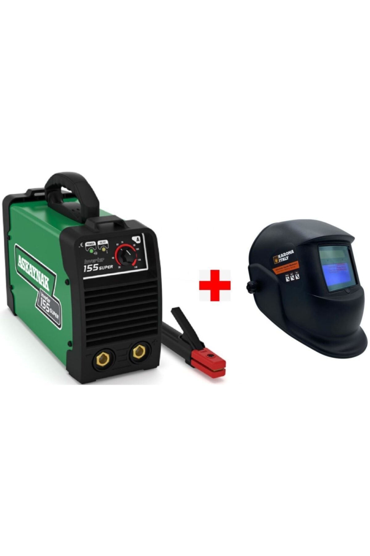 Askaynak 155 Süper Çanta Tip Inverter Kaynak Makinesi 140 Amper + Karona Italy Kaynak Baş Maskesi