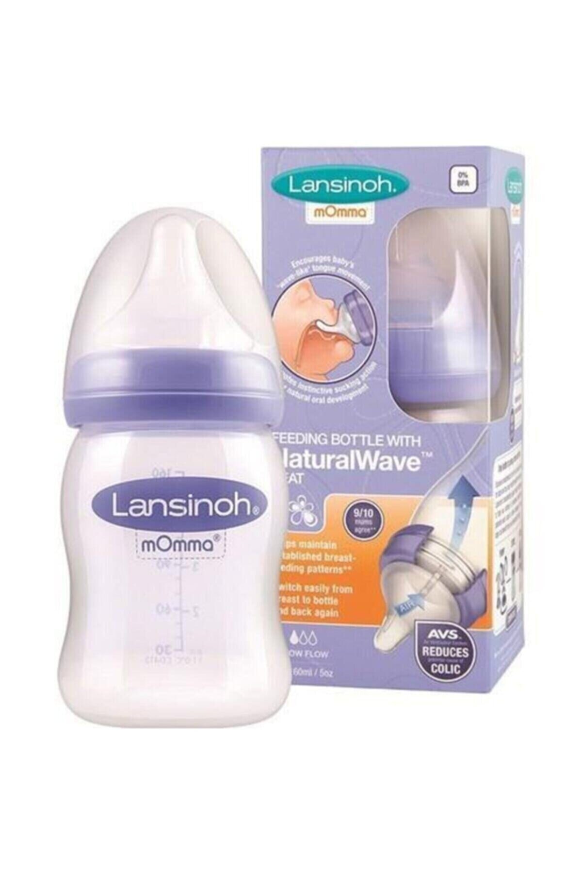 LANSINOH Natural Wave Biberon 160 Ml Pp Yavaş Akış