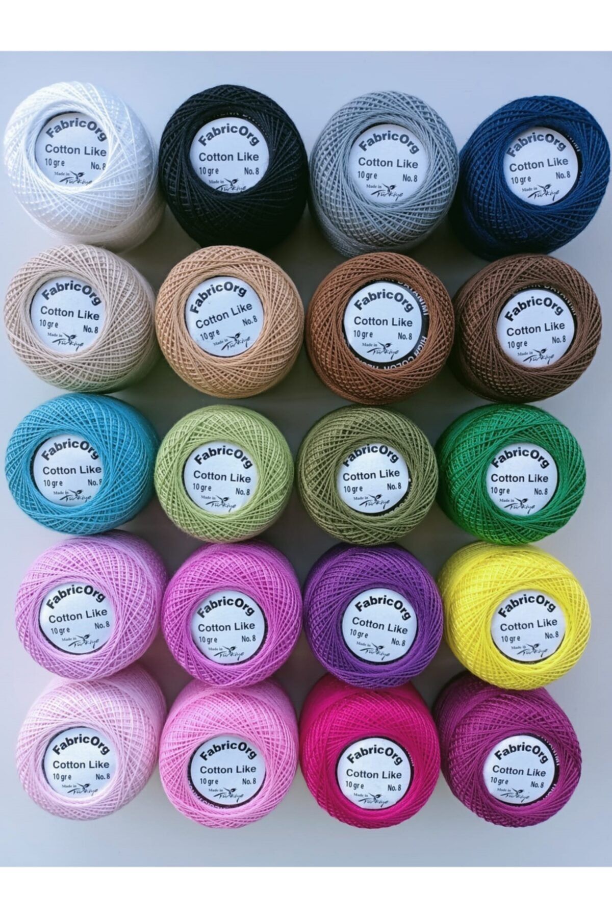 fabricorg Cotton Like Etamin-kanaviçe 20'li Iplik Seti 4 (10 Gr-no.8)