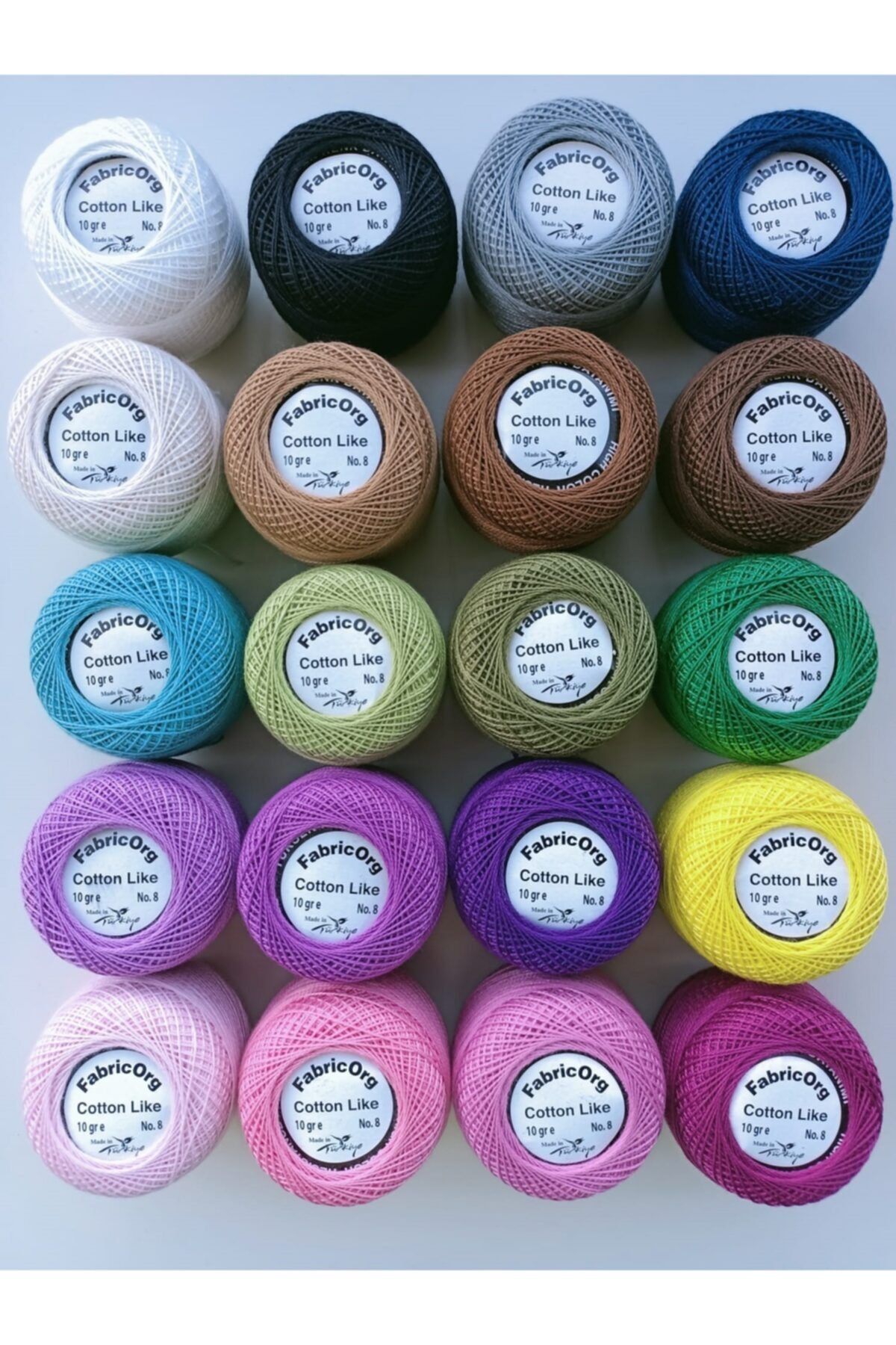 fabricorg Cotton Like Etamin-kanaviçe 20'li Iplik Seti 5 (10 Gr-no.8)
