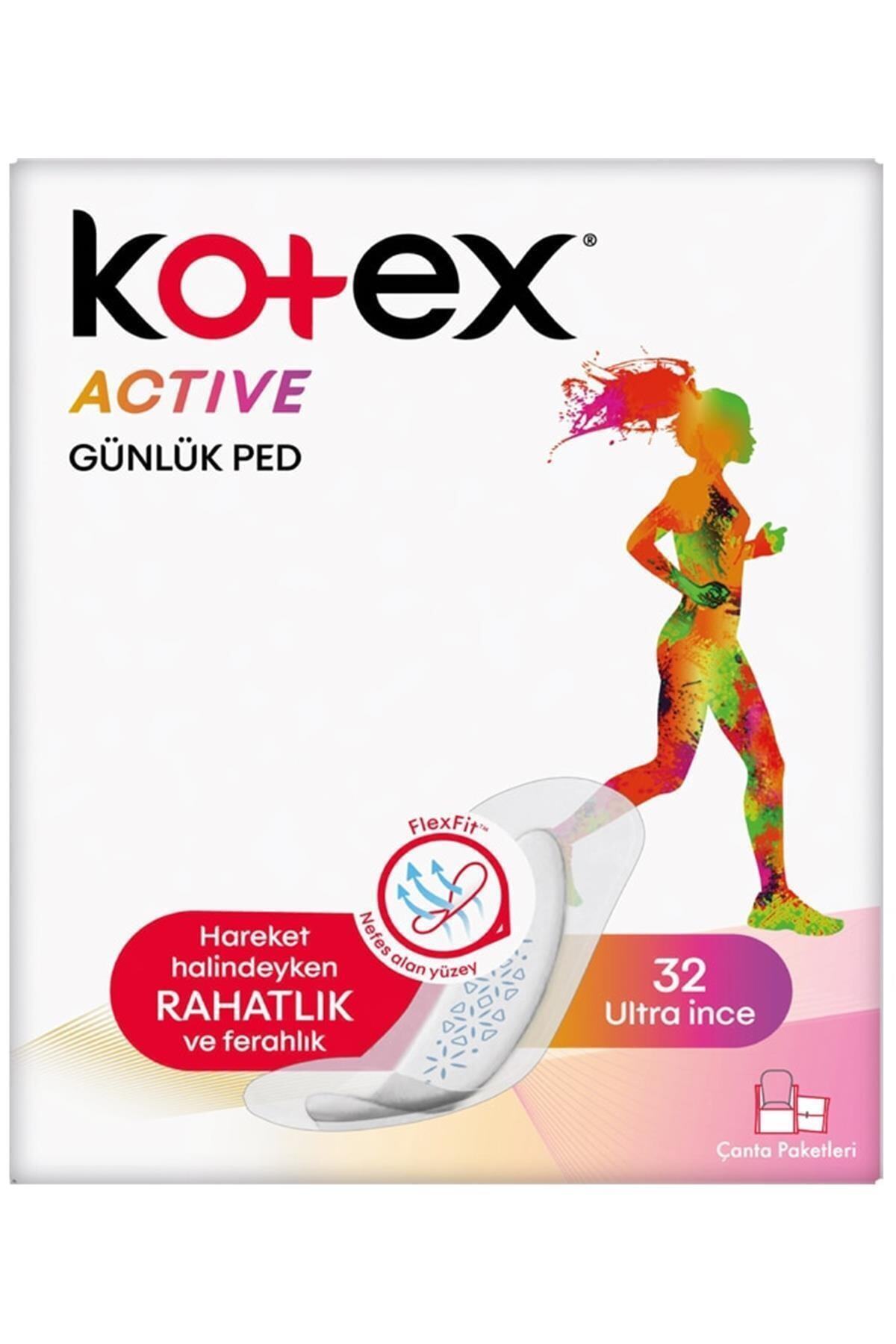 Kotex Active Ultra Ince Günlük Ped 32'li Haıstrt801451