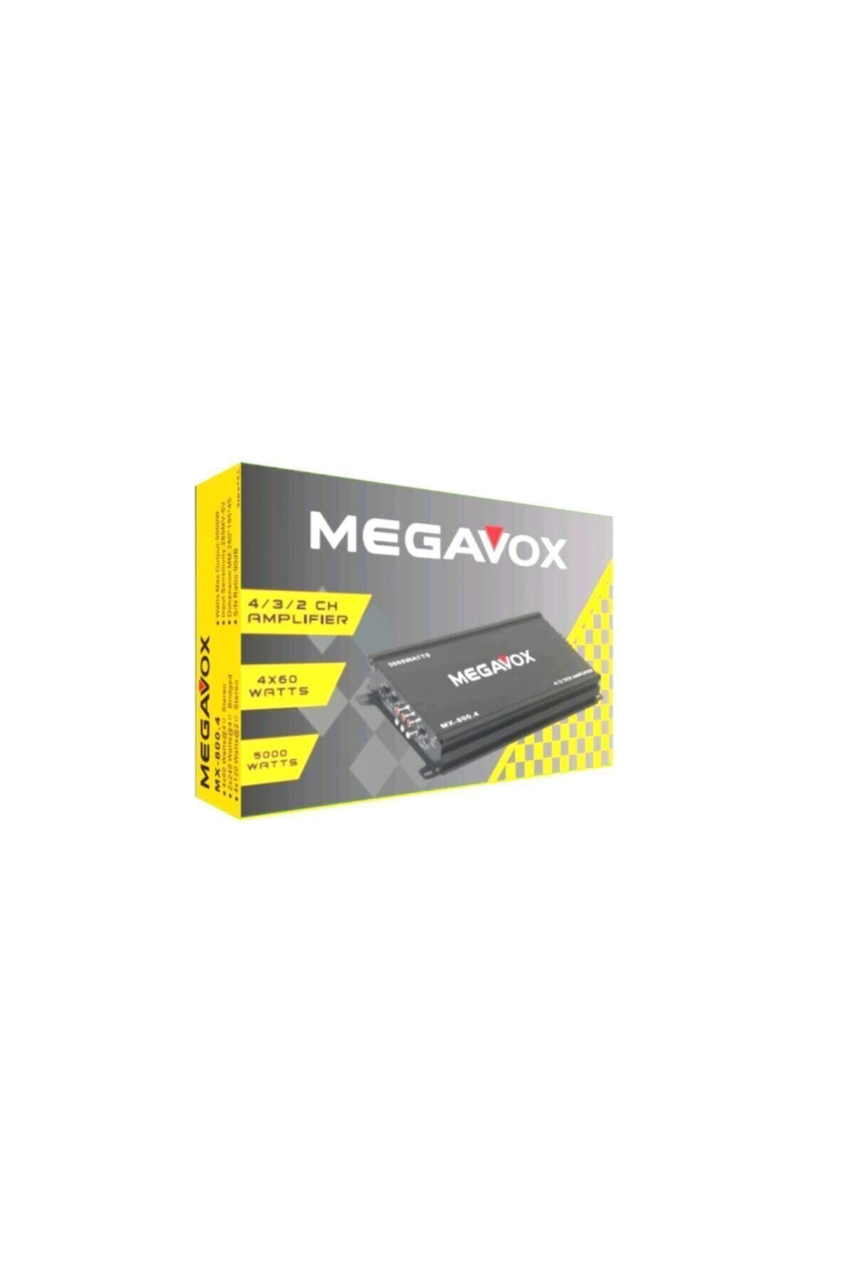 megavox Mx-800.4 4/3/2 Kanal 5000 Watt 4x60 Rms Stereo Amfi Araba Oto Amfi