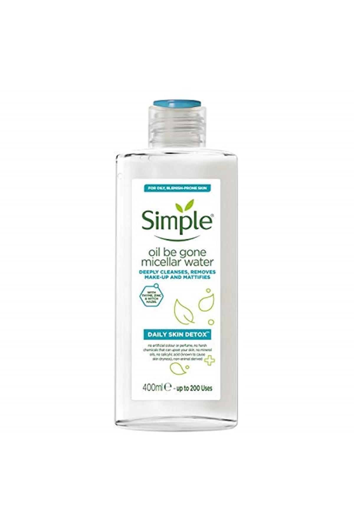 Simple Detox Yağlı Ciltler Için Micelar Makyaj Temizleyici 1 Paket