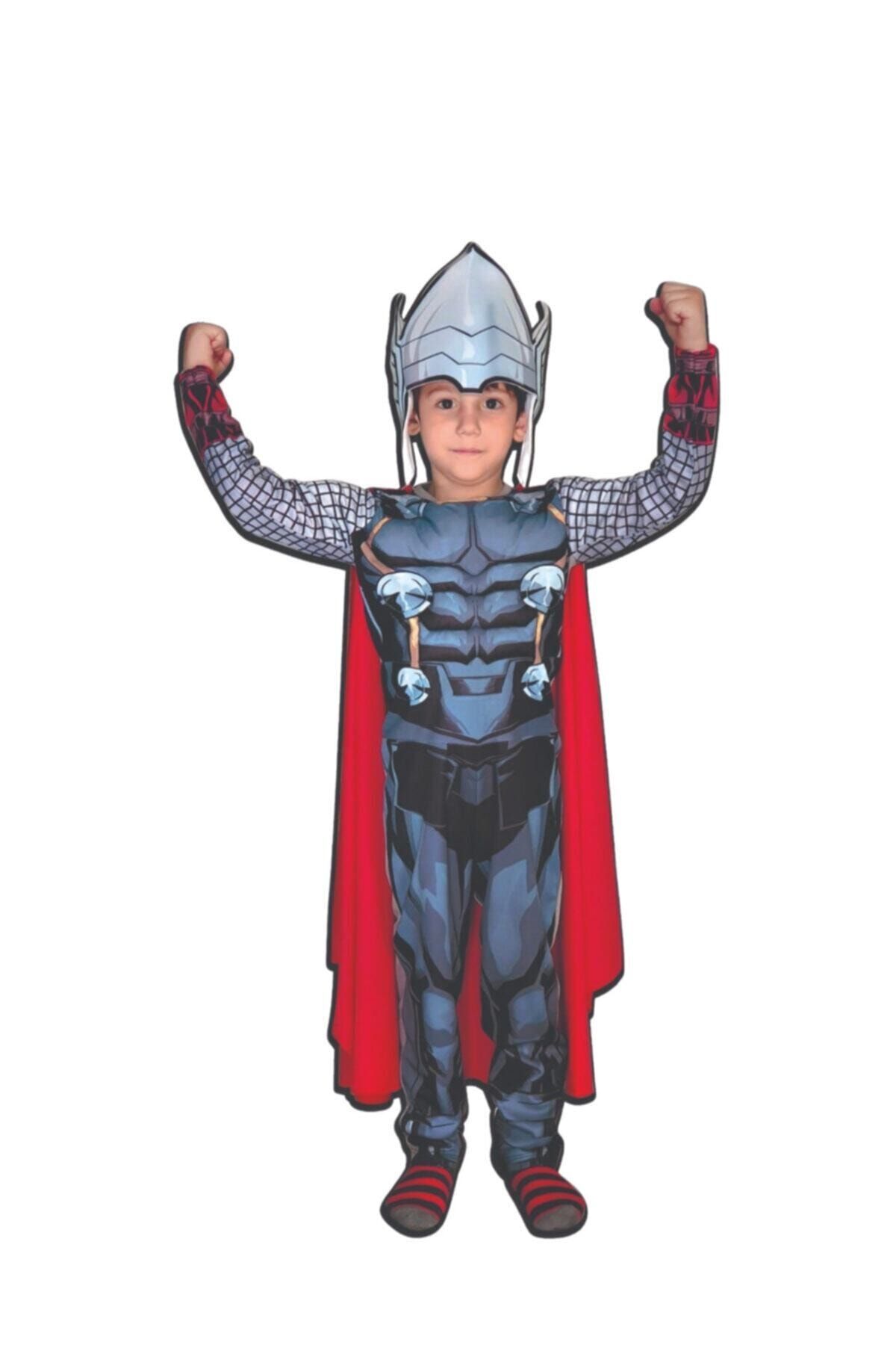 TRİO OYUNCAK Thor Kaslı Kostüm 7-9 Yaş Orjinal Lisanslı Ürün