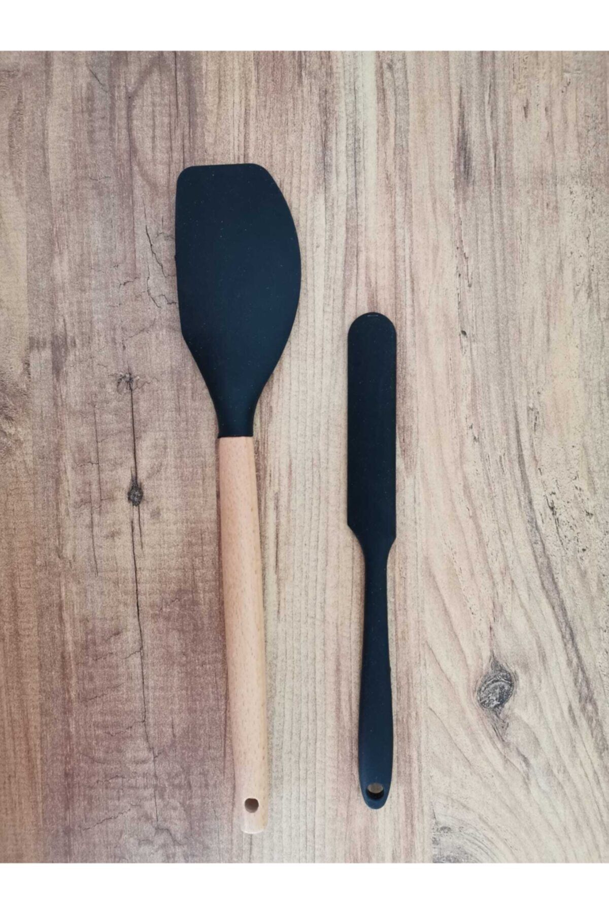 morponi Siyah Silikon 2'li Spatula ( Sıyırma Spatulası - Yan Spatula)