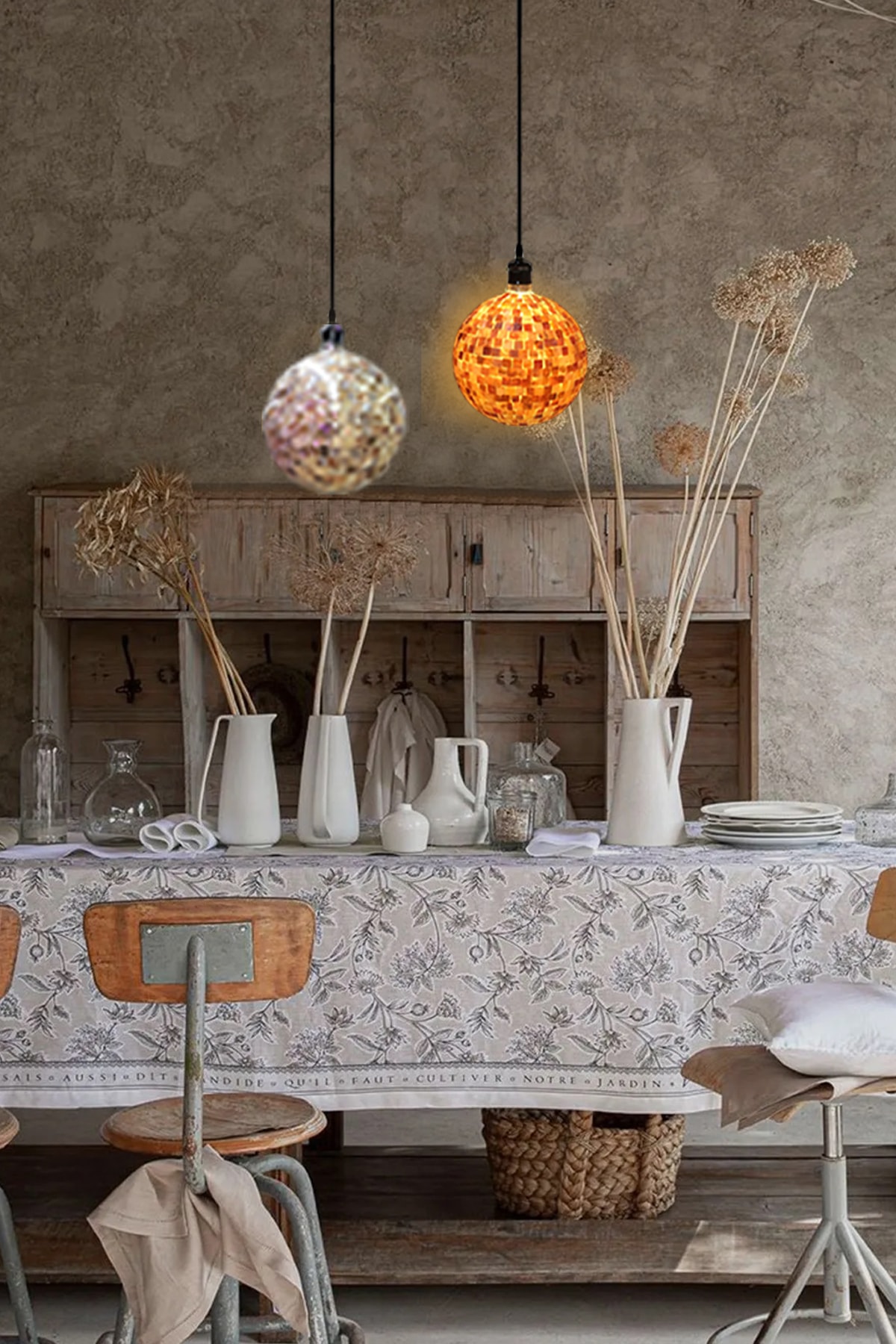 DÜNYA LED Hs.1809-1 8w Granit Desenli Ampul Salon Cafe Hol Ofis Led Panel Sarkıt Avize