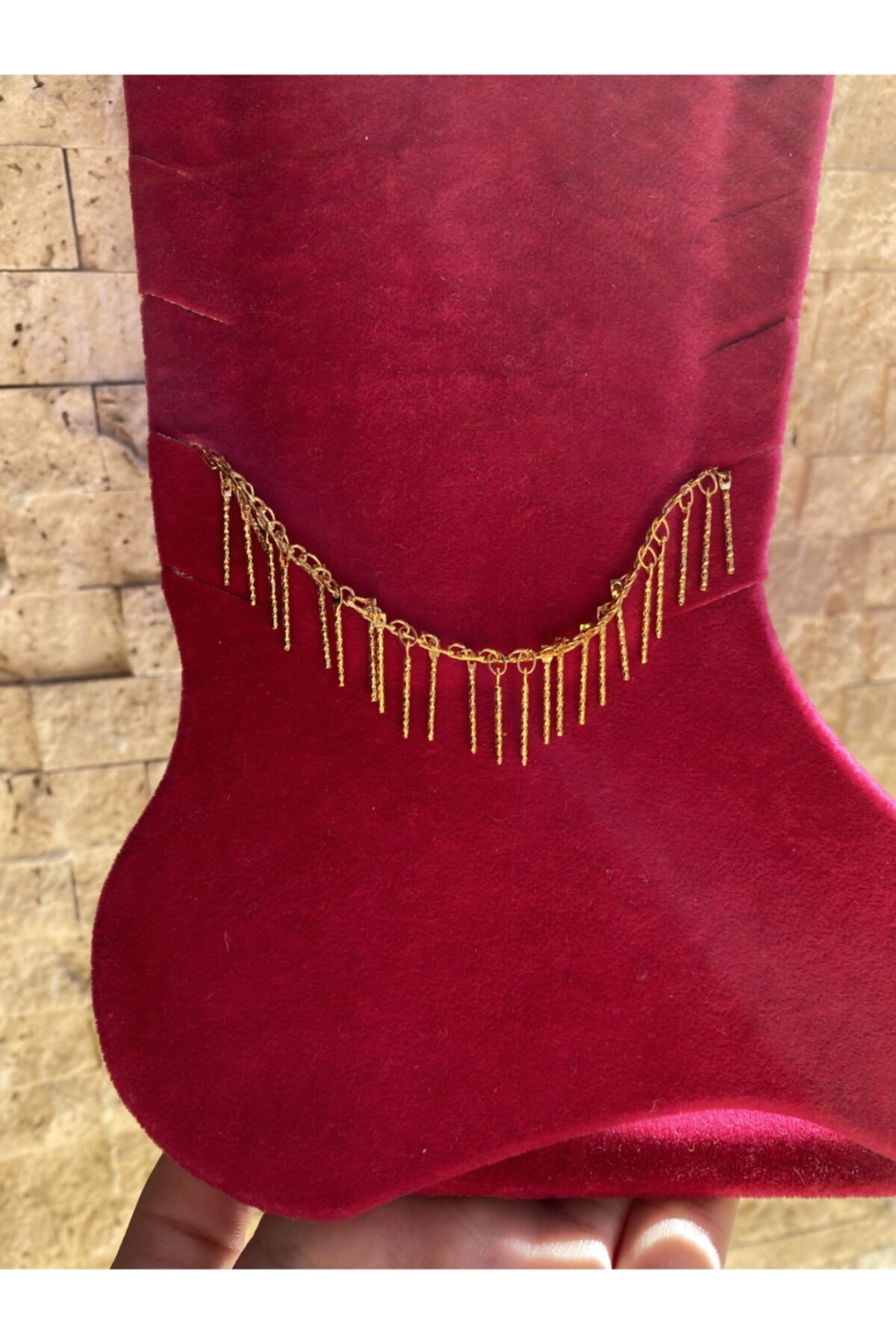 Jh Jewelry 22 Ayar Altın Kaplamalı Çubuk Sallantılı Halhal