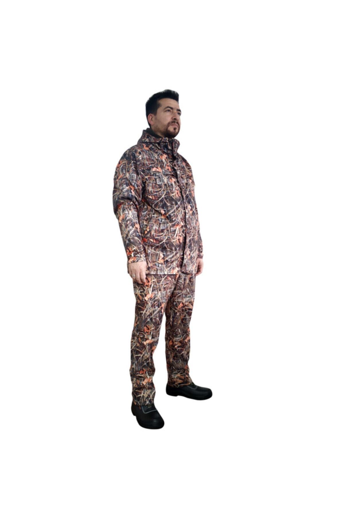 SAVAGE 27703 Sazlık Desen Içi Polarlı Yağmurluk Takım S