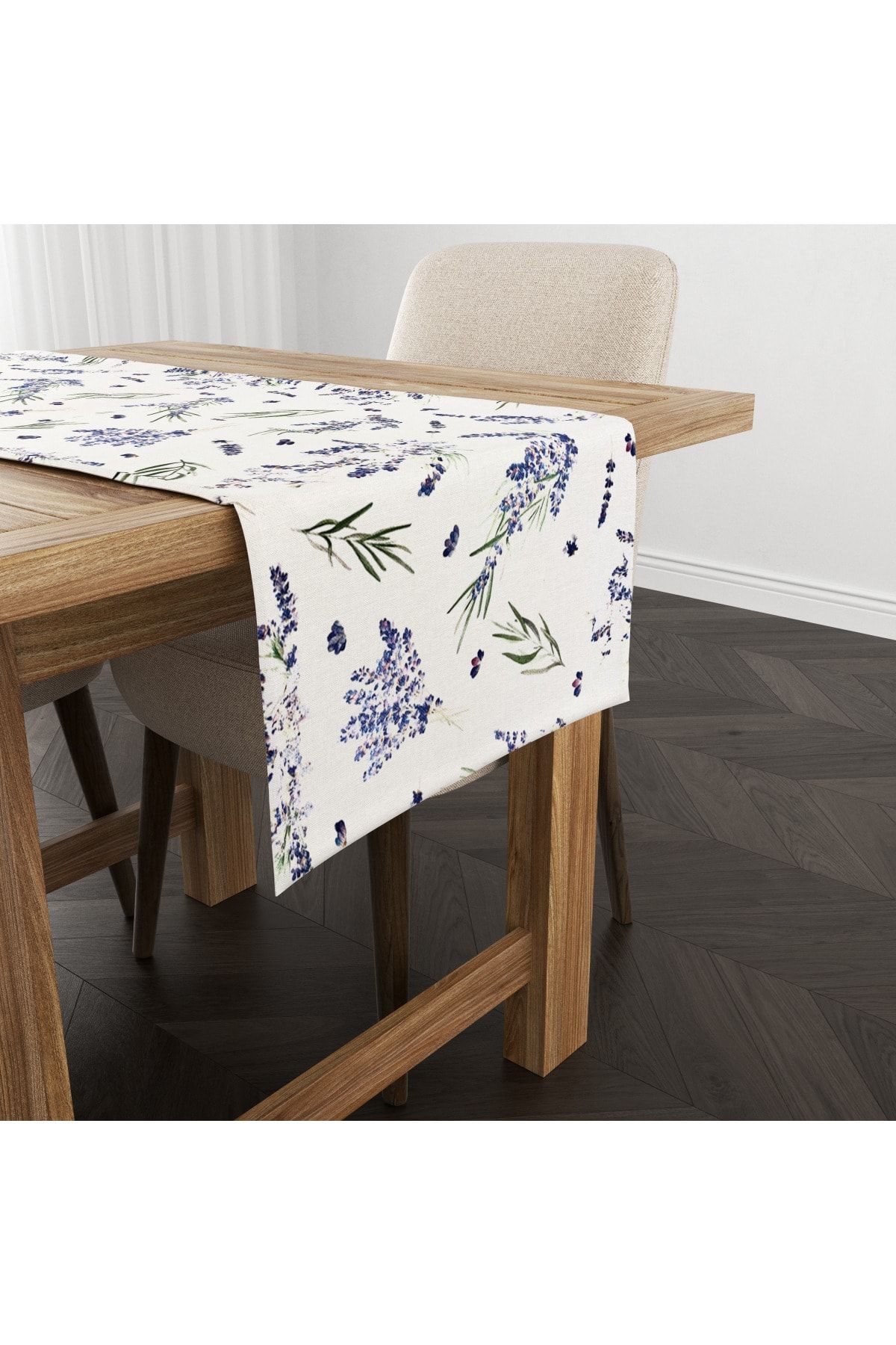 FUS BLUE Lavanta Desenli Runner