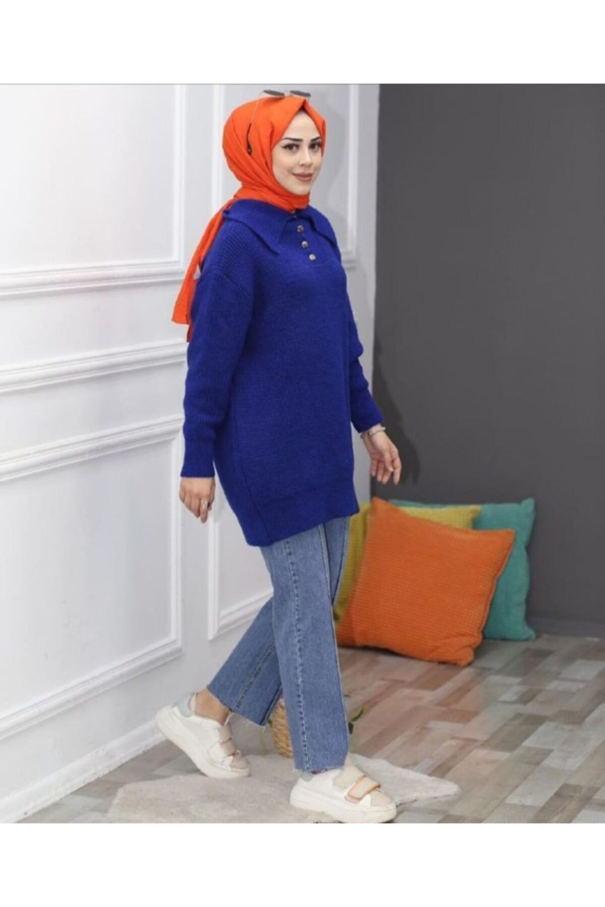 zarifs butik Mavi Kazak