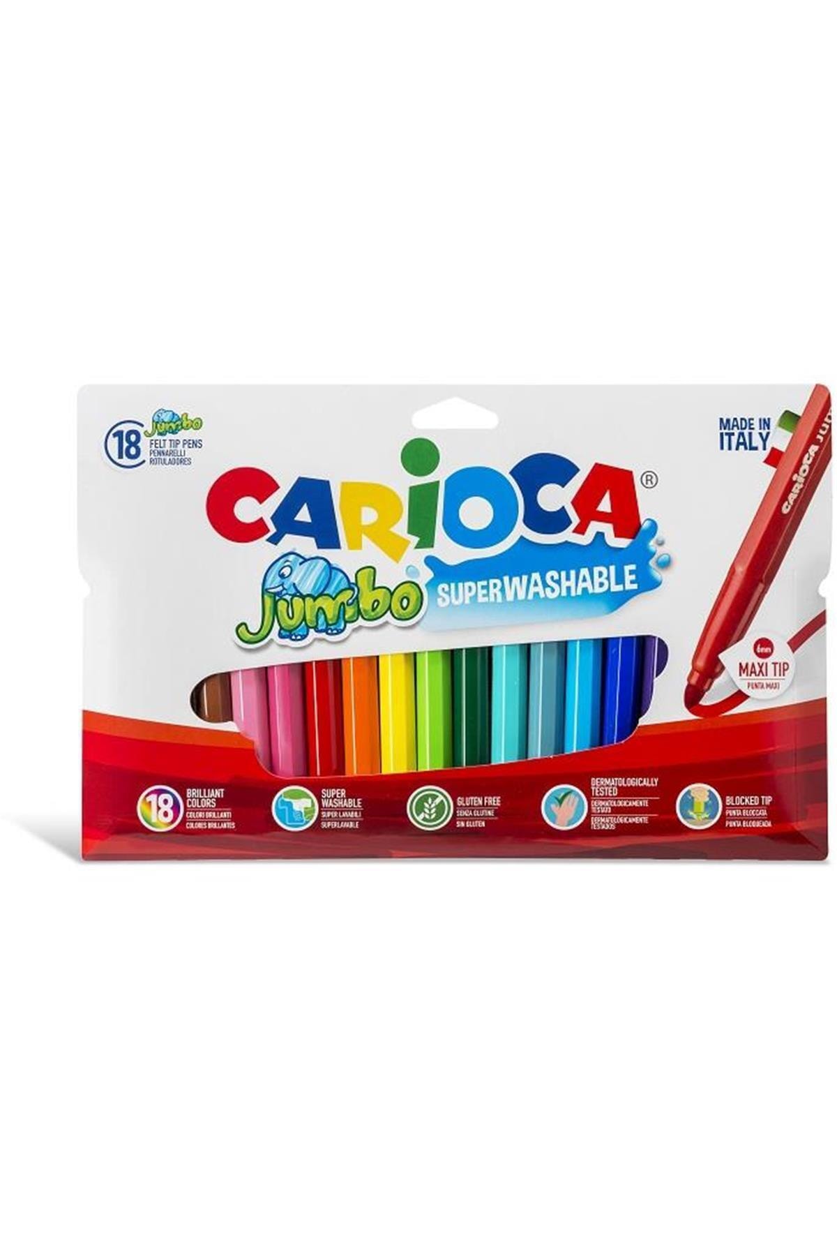 CARIOCA 18 Renk Jumbo Keçeli Kalem 40566