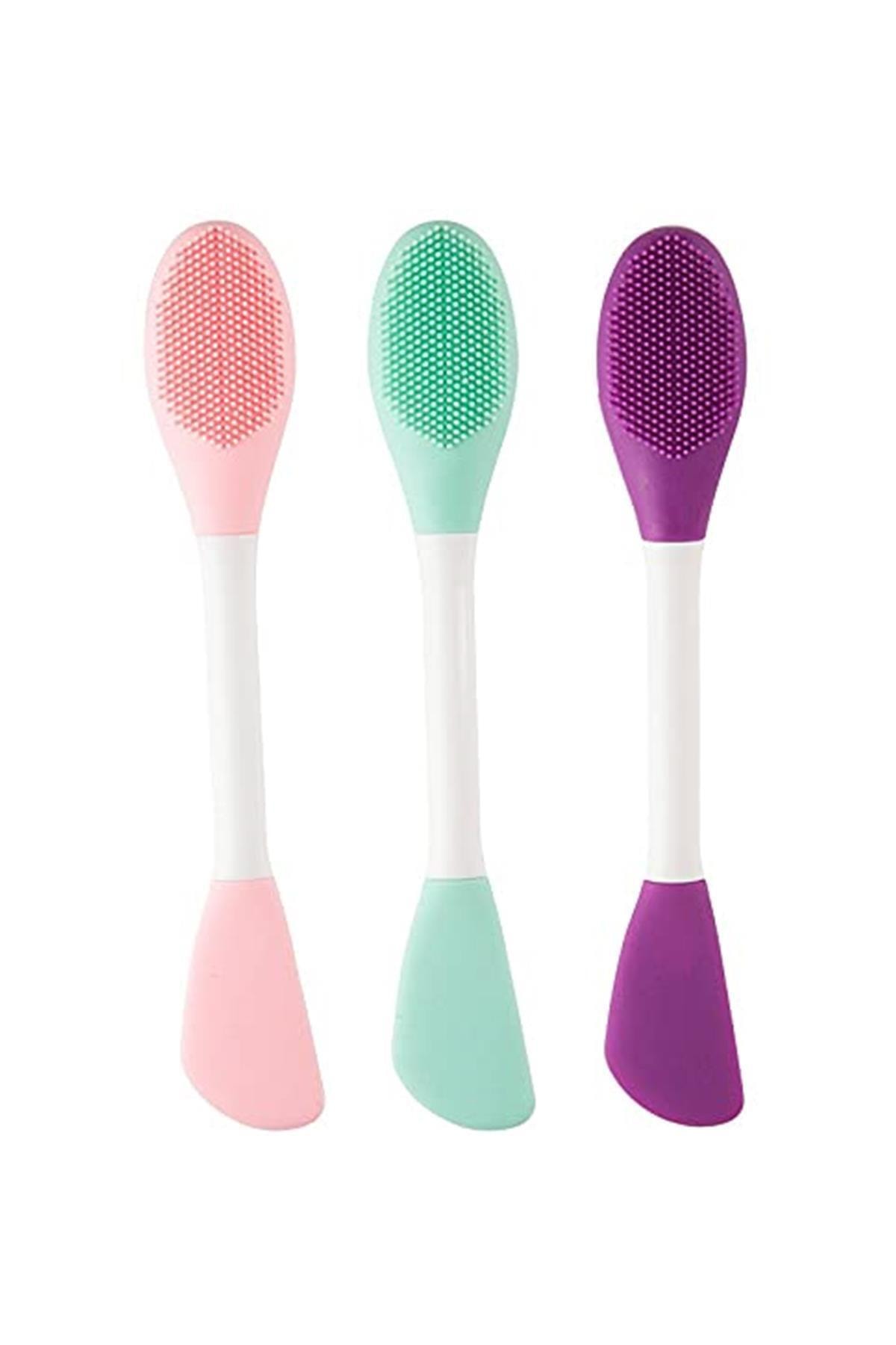 BRCTOPTAN Çift Taraflı Silikon Yüz Maskesi Uygulama Ve Peeling Fırçası