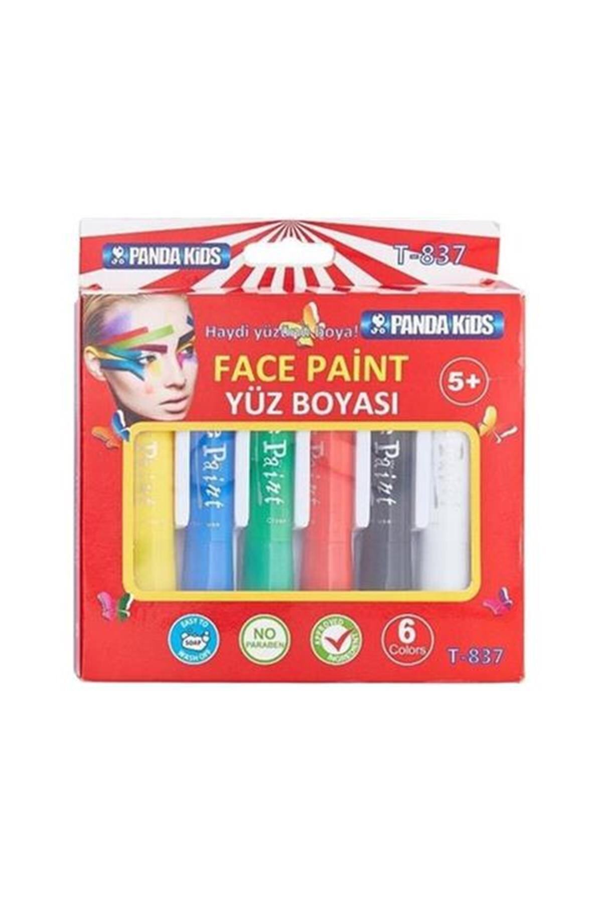 TRİX Panda Kids Kalem Tipi 6 Renk Yüz Boyası T-837