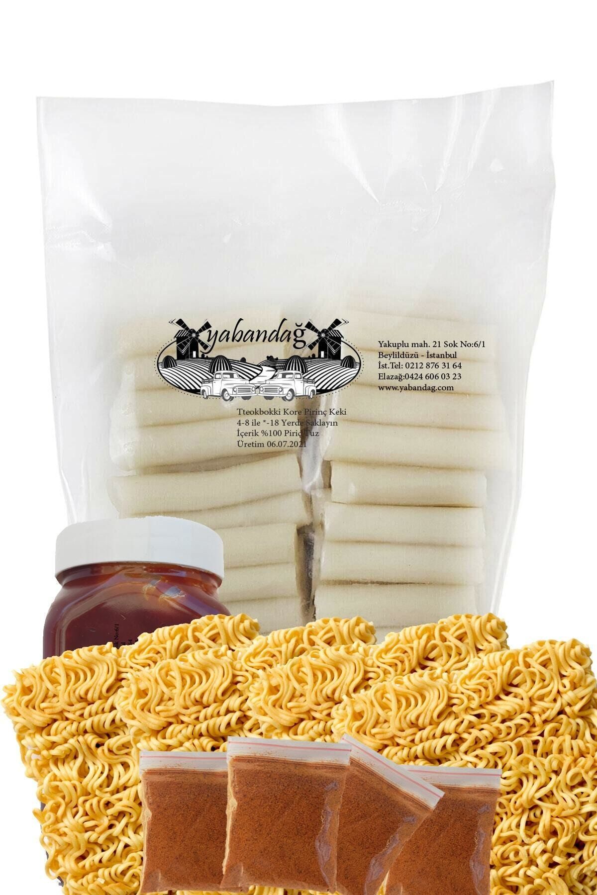 Yabandağ Tteokbokki Kore Pirinç Keki Set Sos Ve Ramen