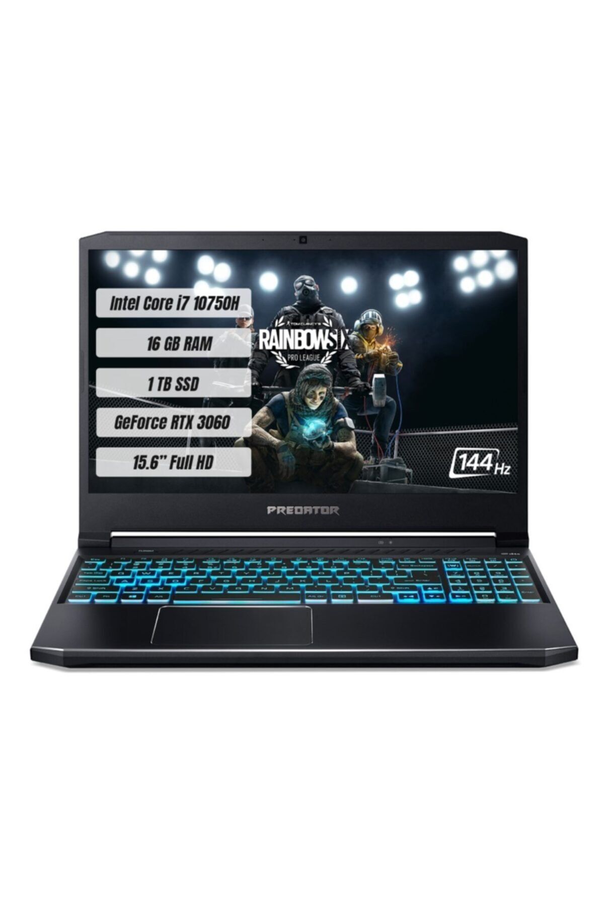 ACER Predator Helios 300 Ph315-53 Intel Corei7 10750h 16gb 1tb Ssd Rtx3060 Dos 15.6 Fhd Nh.qauey.004