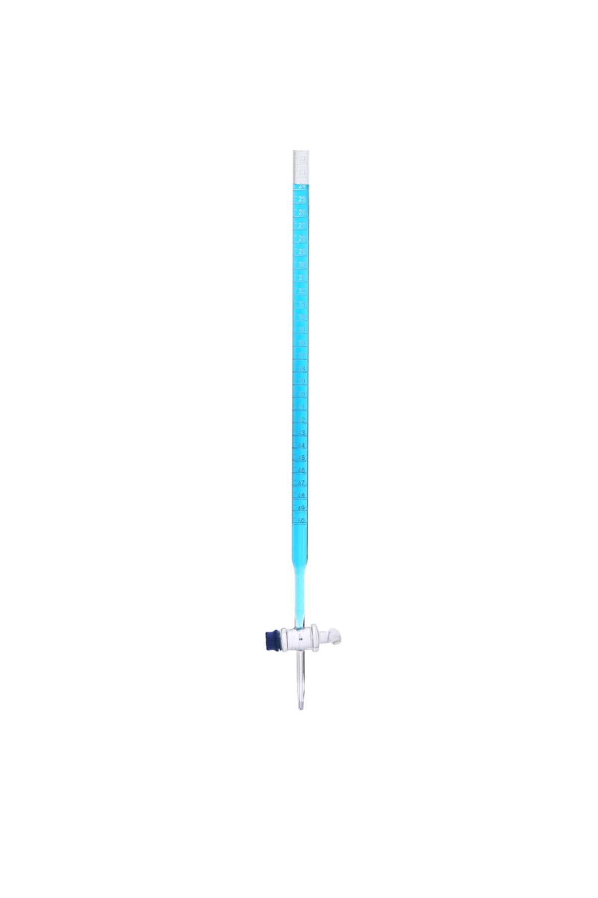 Borosil Cam Büret - 50 Ml 0.10 Ml Taksimat Cam Musluk - Class A-1 Adet/paket