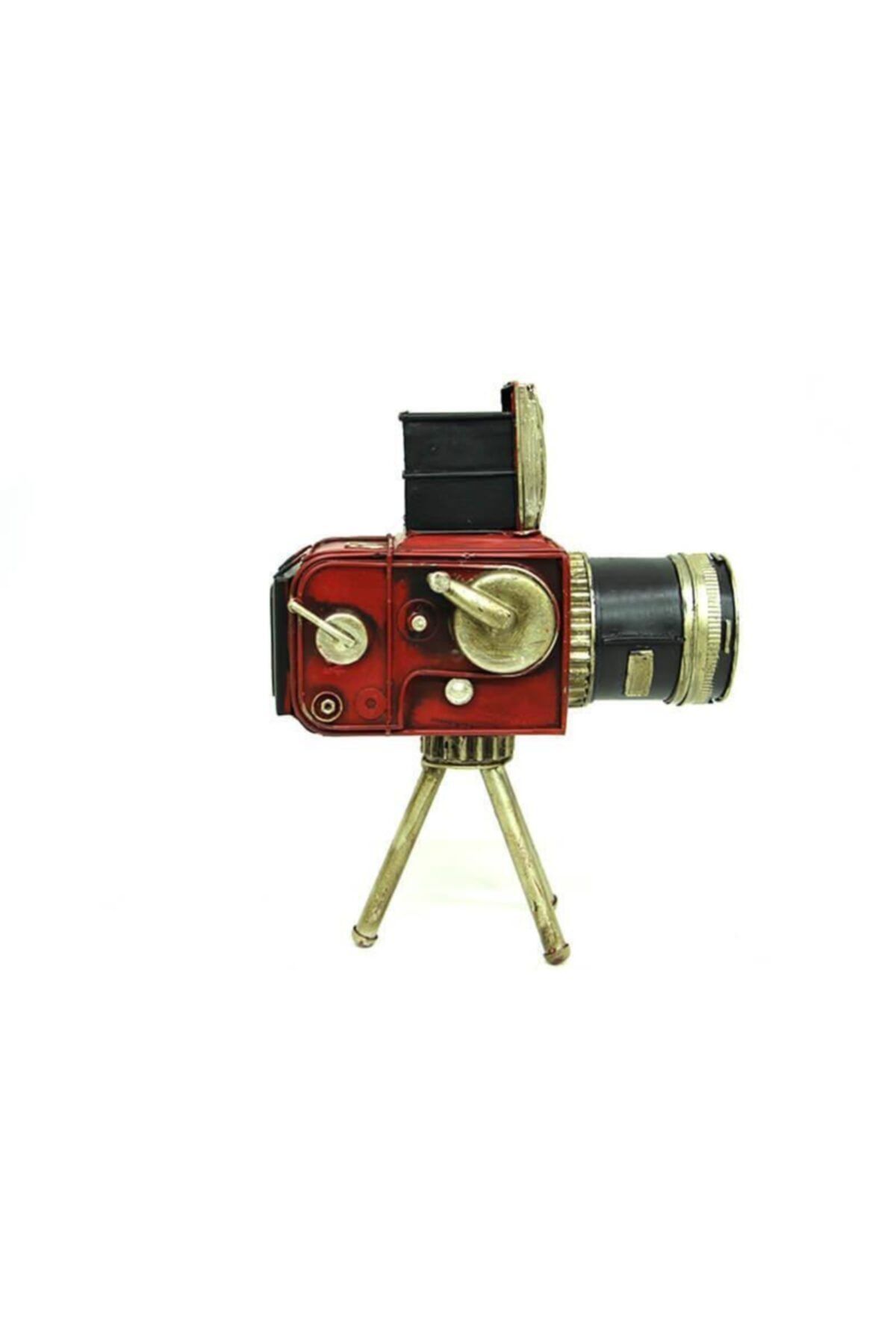 ASVASHOP Dekoratif Metal Kamera Kalemlik Vintage Biblo Hediyelik