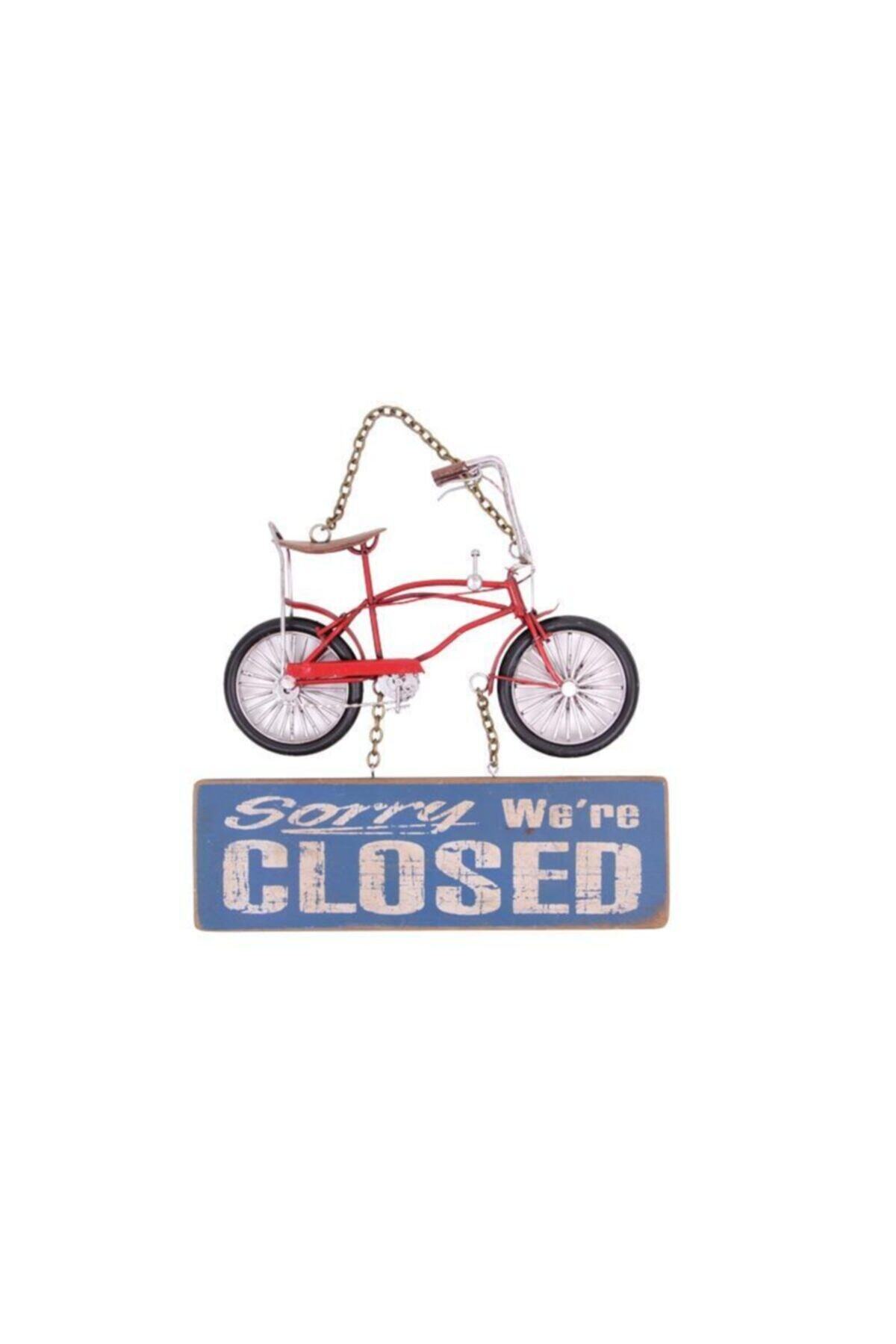 ASVASHOP Dekoratif Metal Kapı Yazısı Bisiklet Vintage Kapı Süsü Hediyelik