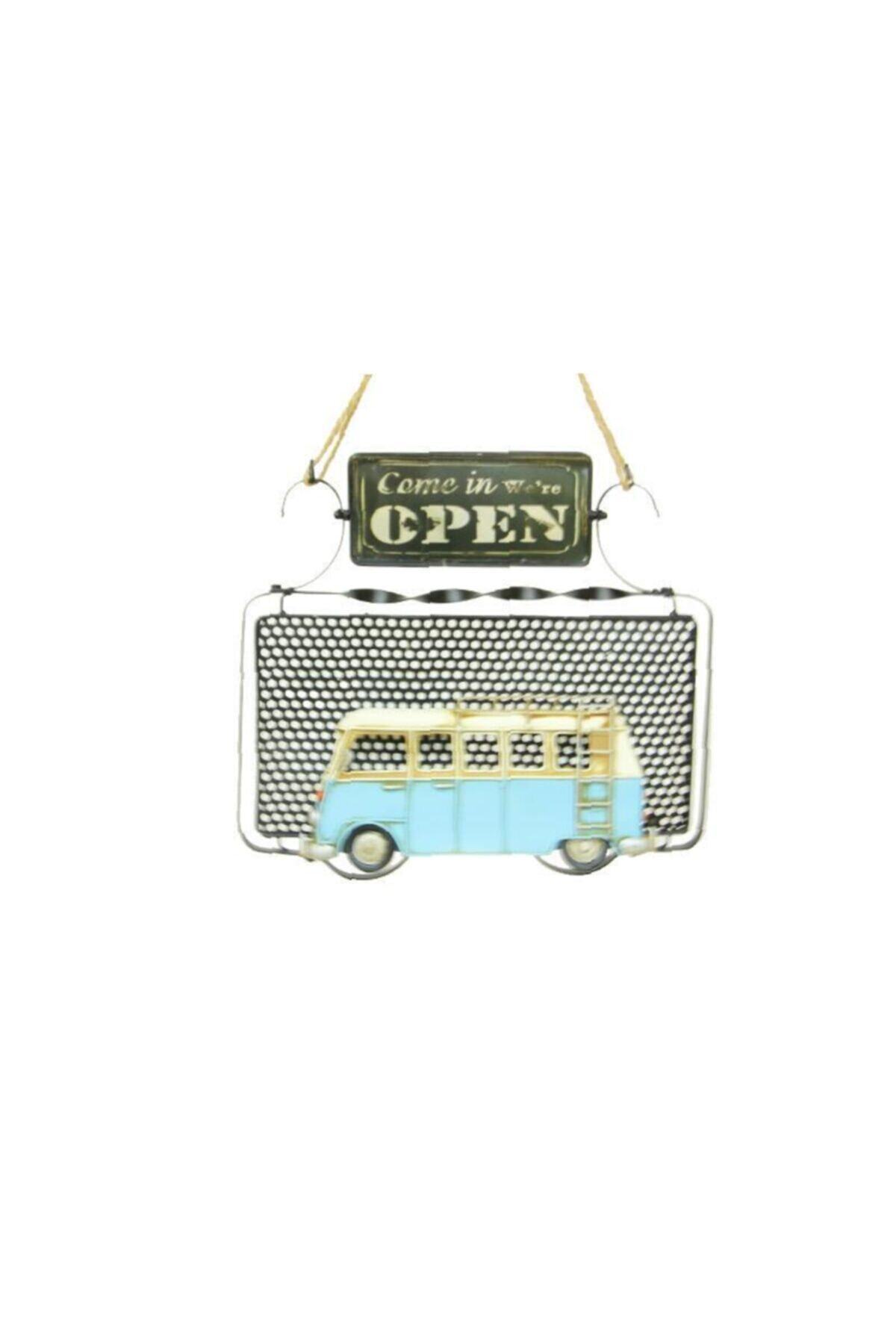 ASVASHOP Dekoratif Metal Kapı Yazısı Minibüs Dekorlu Vintage Hediyelik