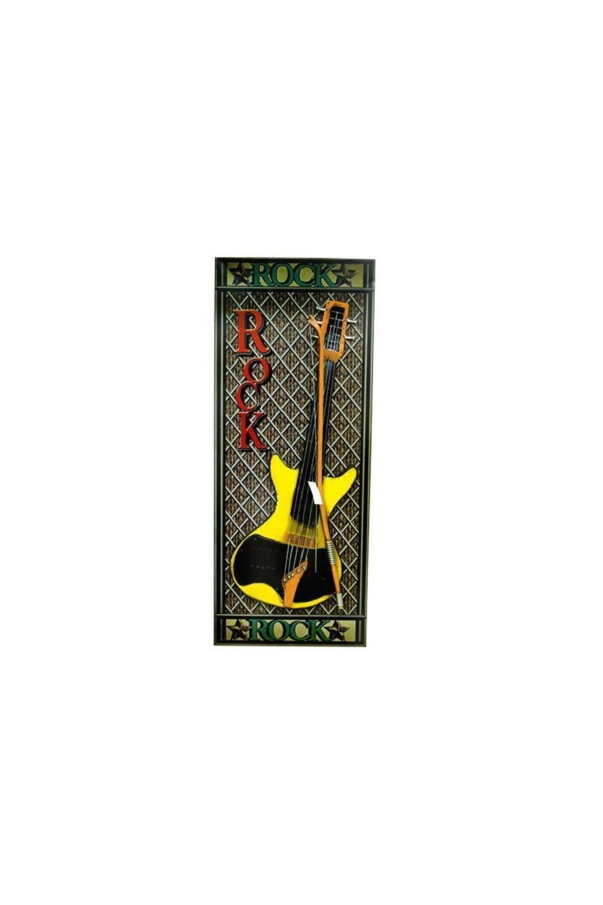 ASVASHOP Pano Sarı Gitar Vintage Dekoratif Ev Ofis Hediyelik