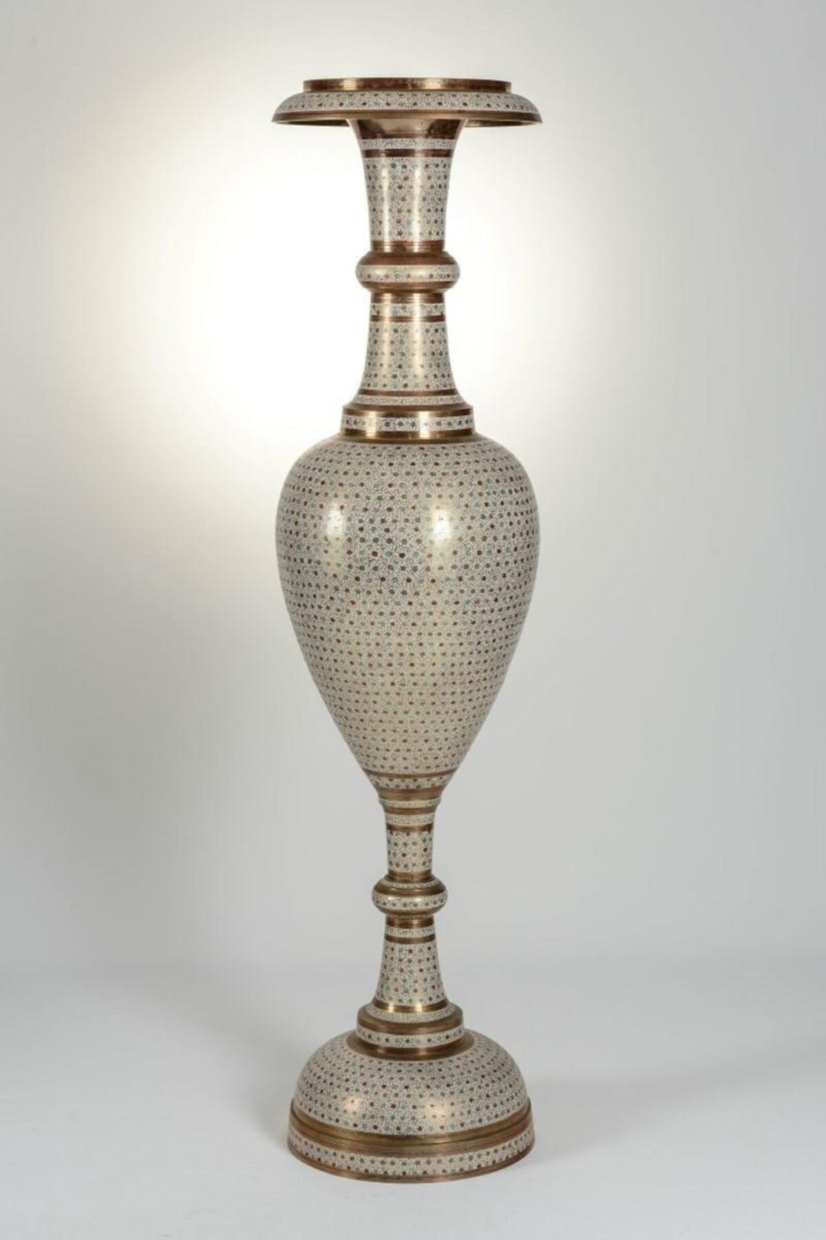 ASVASHOP Pirinç El Işlemeli Dekoratif Vazo 162 Cm Dekoratif Hediyelik