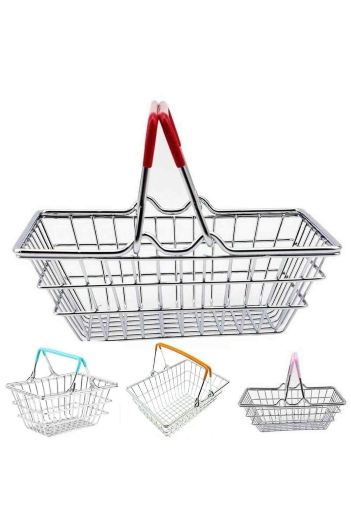 ASVASHOP Mini Boy Metal Alışveriş Sepeti Dekoratif Hediyelik
