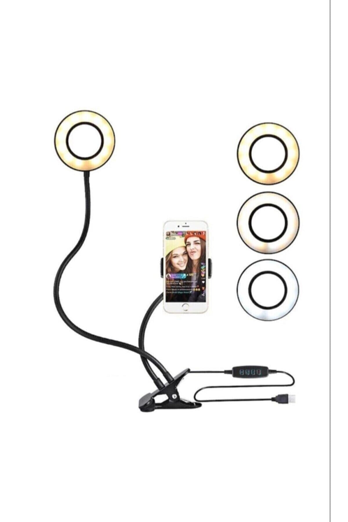 BAY TECHNOLOGY 10 Inch Youtuber Selfi Işığı Tripotlu(2m)yotuber Video Selfi Stüdyo Makyaj Işığı Selfi Işığı