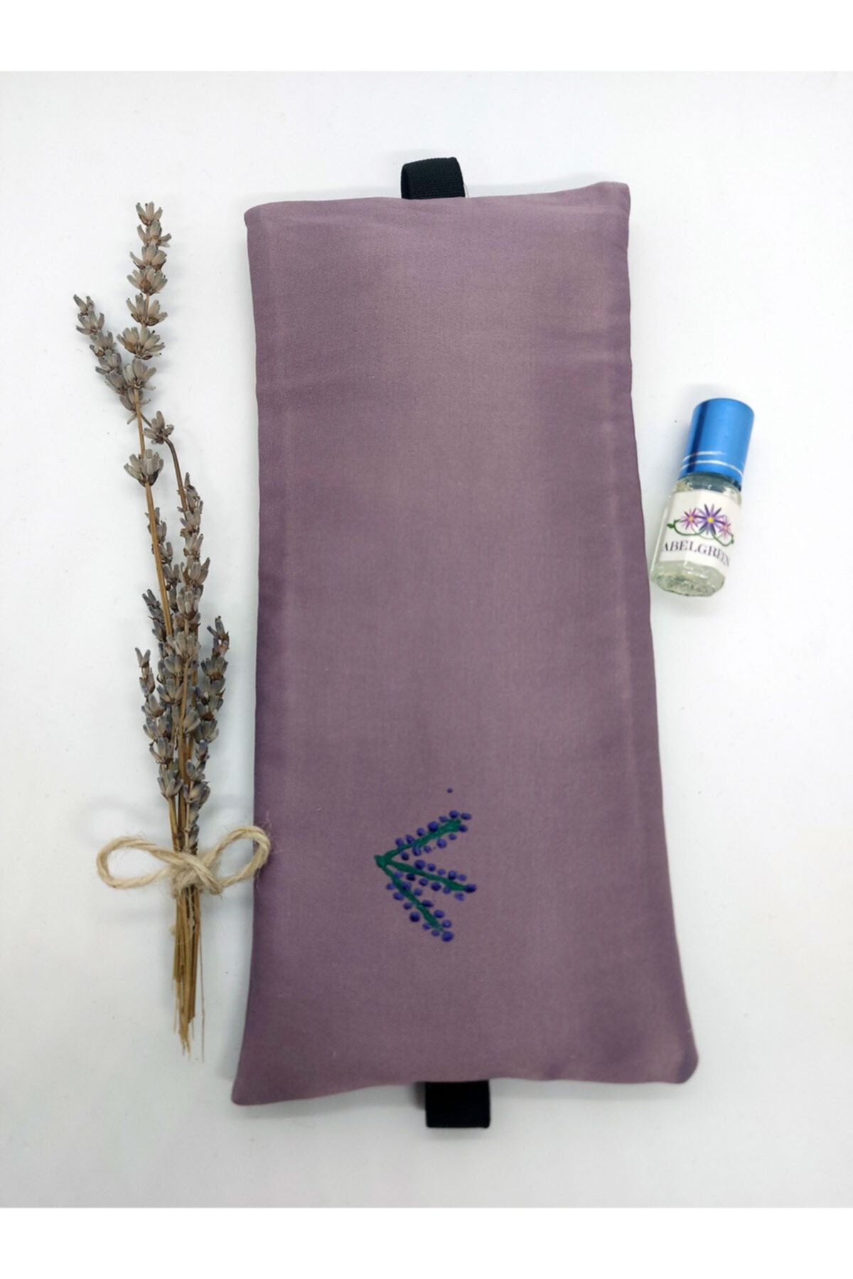 ABELGREEN Lavanta Göz Yastığı-yoga-aromaterapi- Gül Kurusu Renk Pamuk Saten