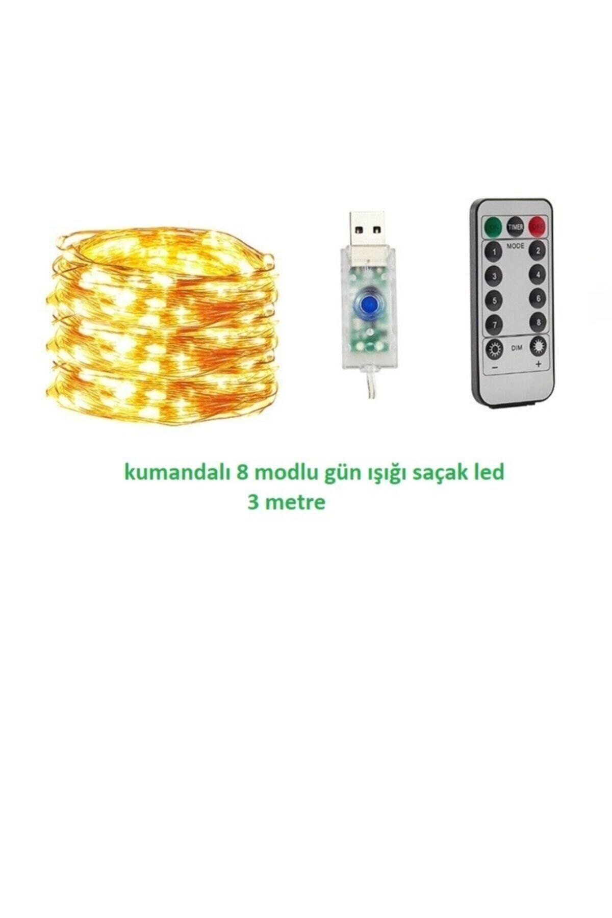 andela 8 Fonksiyonlu Uzaktan Kumandalı Günışığı Saçak Led (3 Metre )