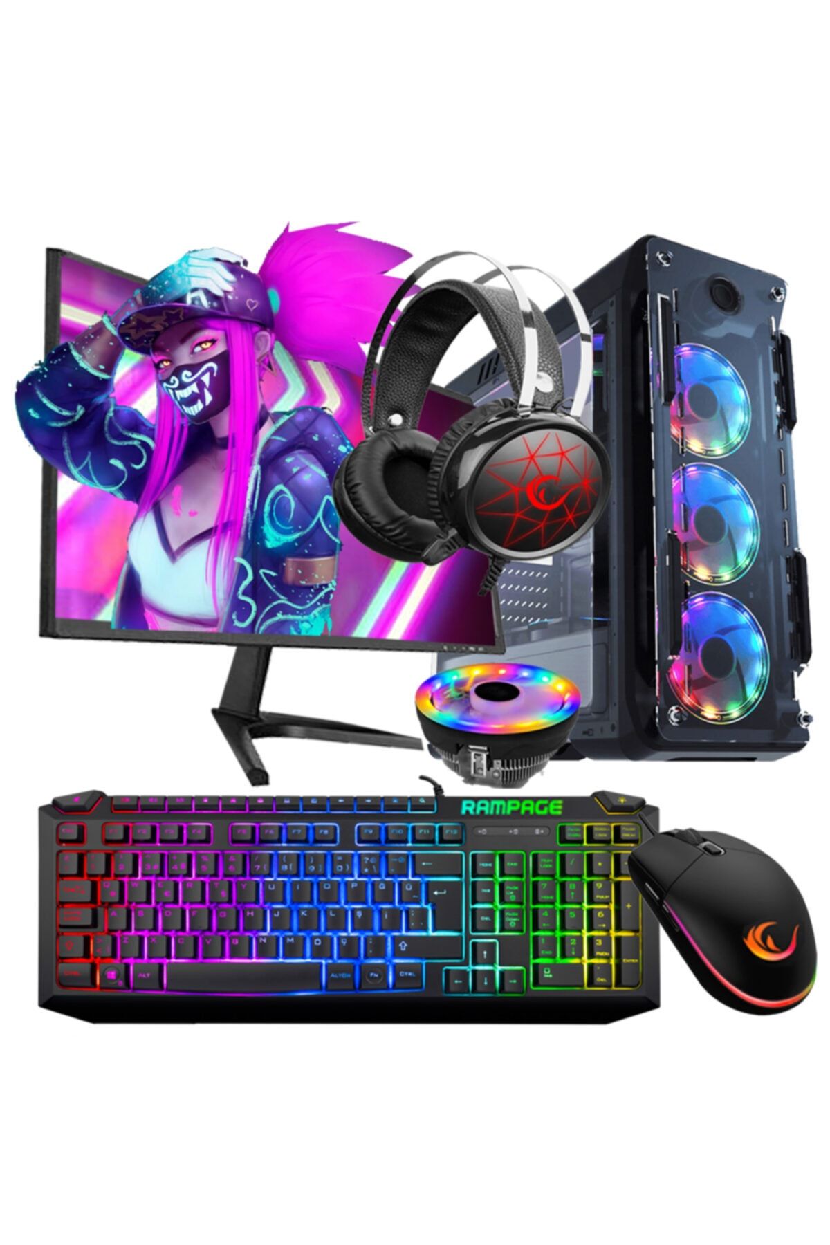 WARBOX Neon I5 2400 8gb Ram 120gb Ssd 320gb Hdd R5 230-2gb E.kartı 18.5\