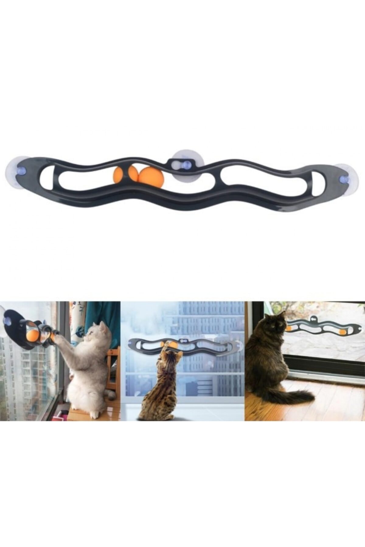 Mbois Vantuzlu Kedi Oyun Tüneli 54cm Tek Katlı