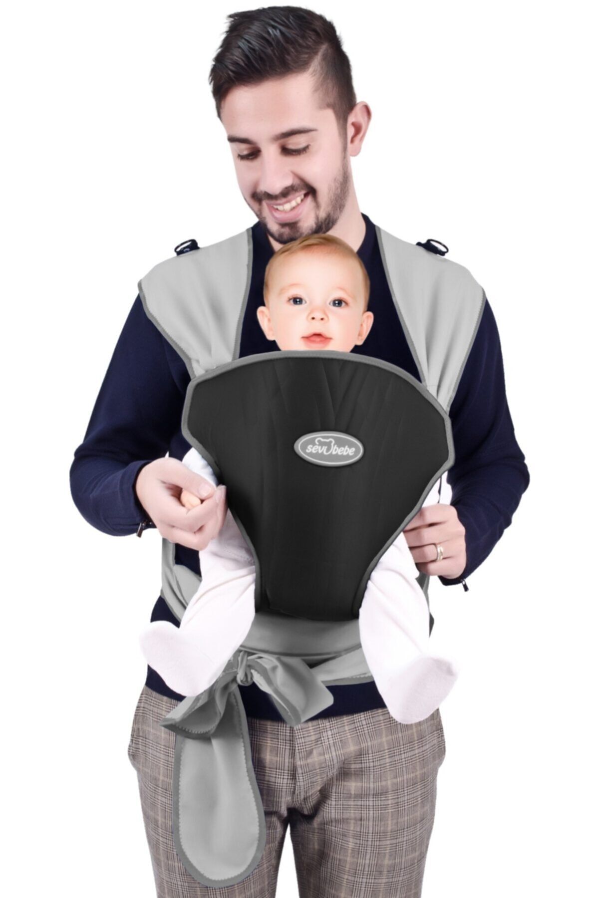 Sevi Bebe Koruyuculu Bebe Kanguru - Gri