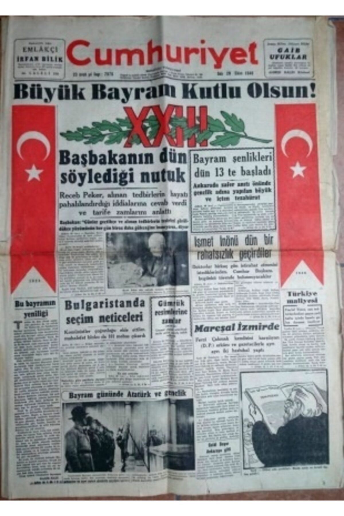 Cumhuriyet - Günlük Gazete (29 Ekim 1946)