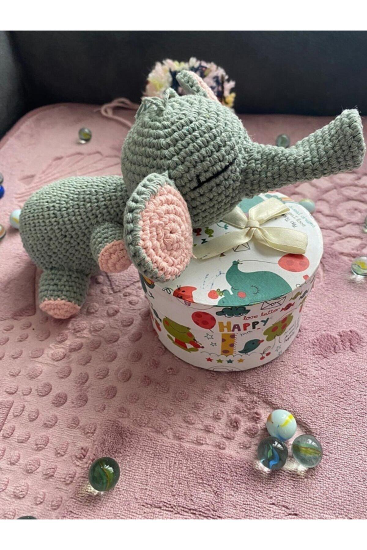 SHINE BUTİK Amigurumi Uyuyan Fil