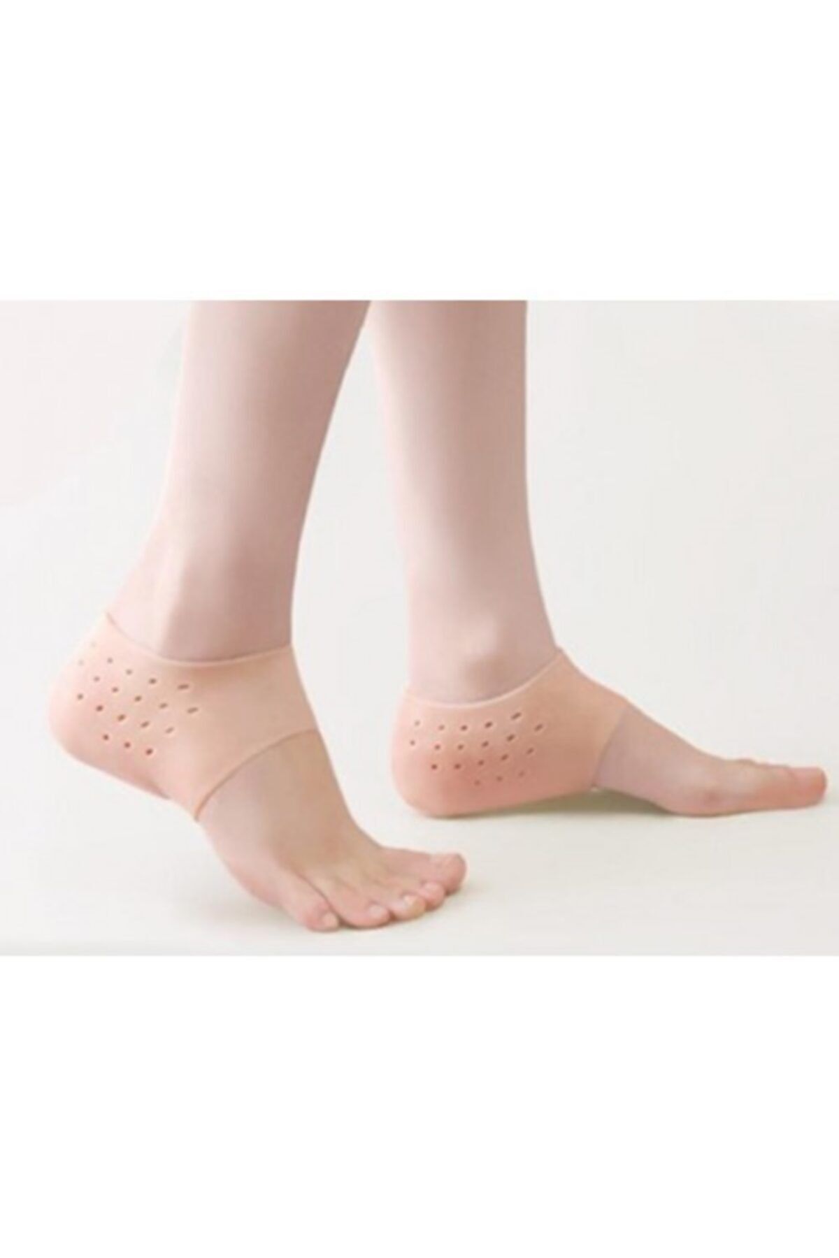 Trend Sanal 3 cm Gizli Boy Uzatıcı Tabanlık Silikon Topuk Yükseltici Topuk Çorabı Ten Rengi