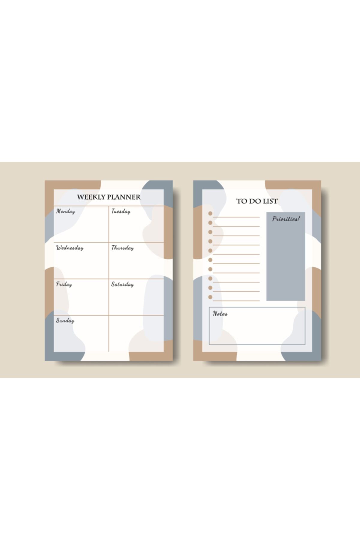 Ünsal Desing Haftalık Planlayıcı Seti Yazılabilir Silinebilir 21x29.7cm Weekly Planner Set + To Do List