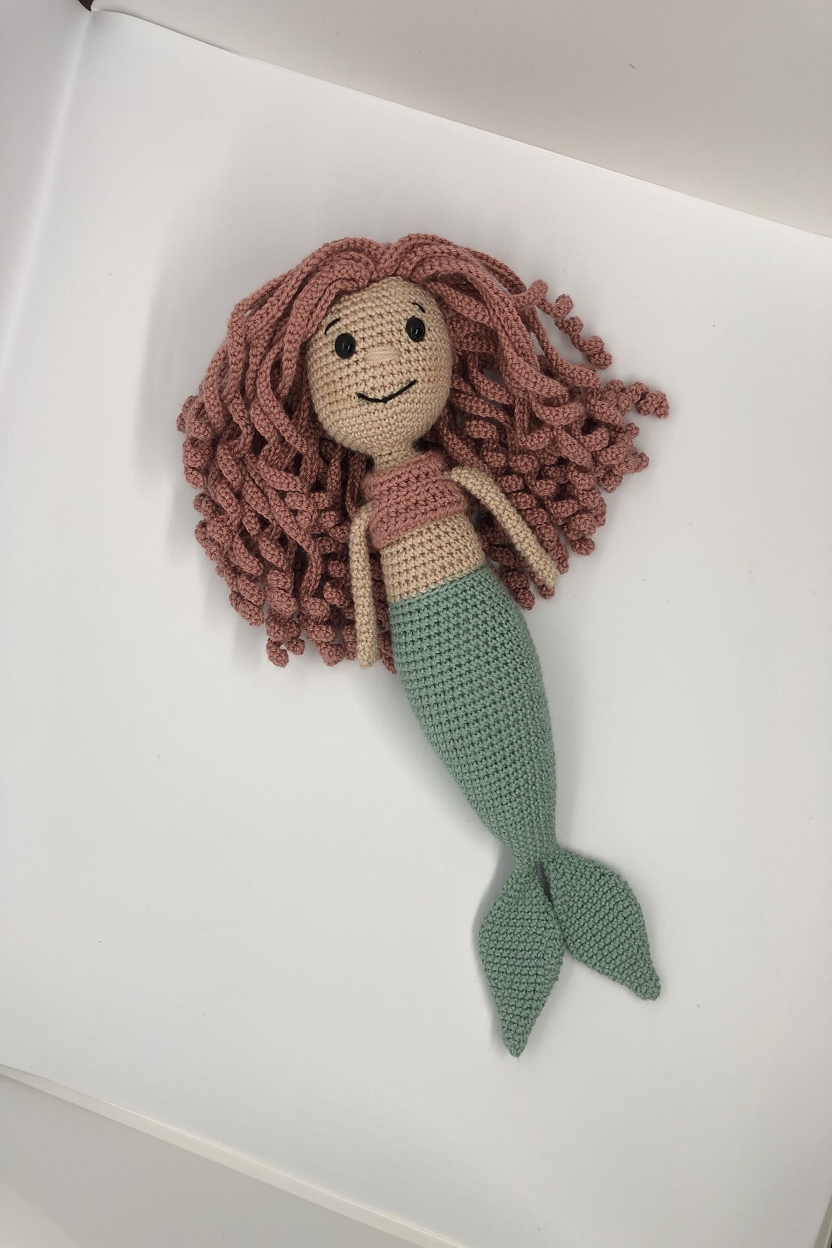 serüven Amigurumi Deniz Kızı Organik Örgü Oyuncak