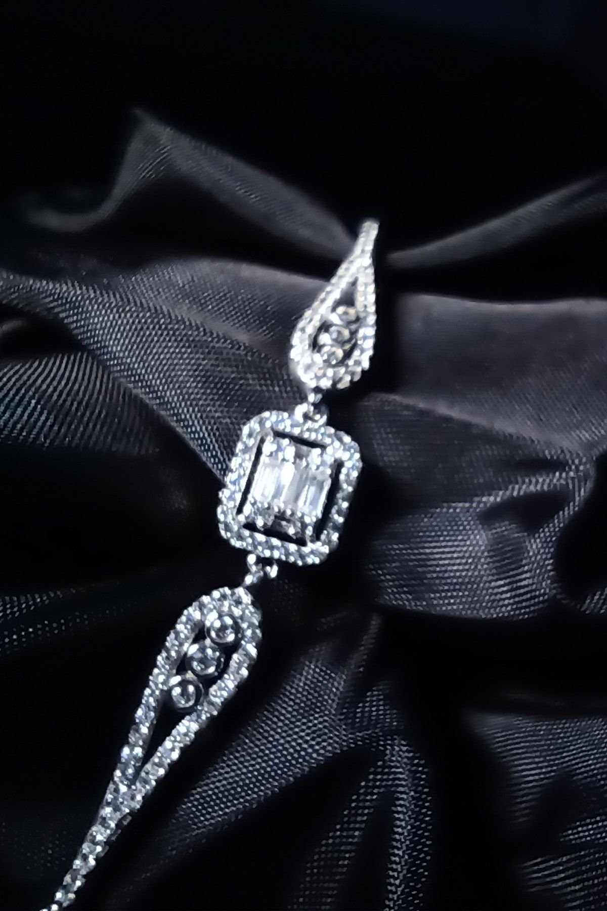 Wena Jewelry 925 Ayar Gümüş Silver Renk Baget Modern Tasarım Bileklik