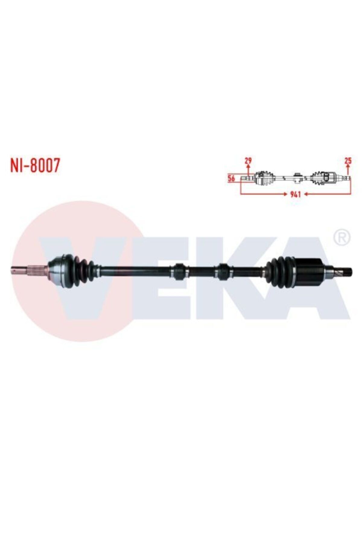 ünlü oto Komple Aks Sag On Nıssan Qashqaı (j10) 1.6i A-t Uzunluk 941mm 2007-2014