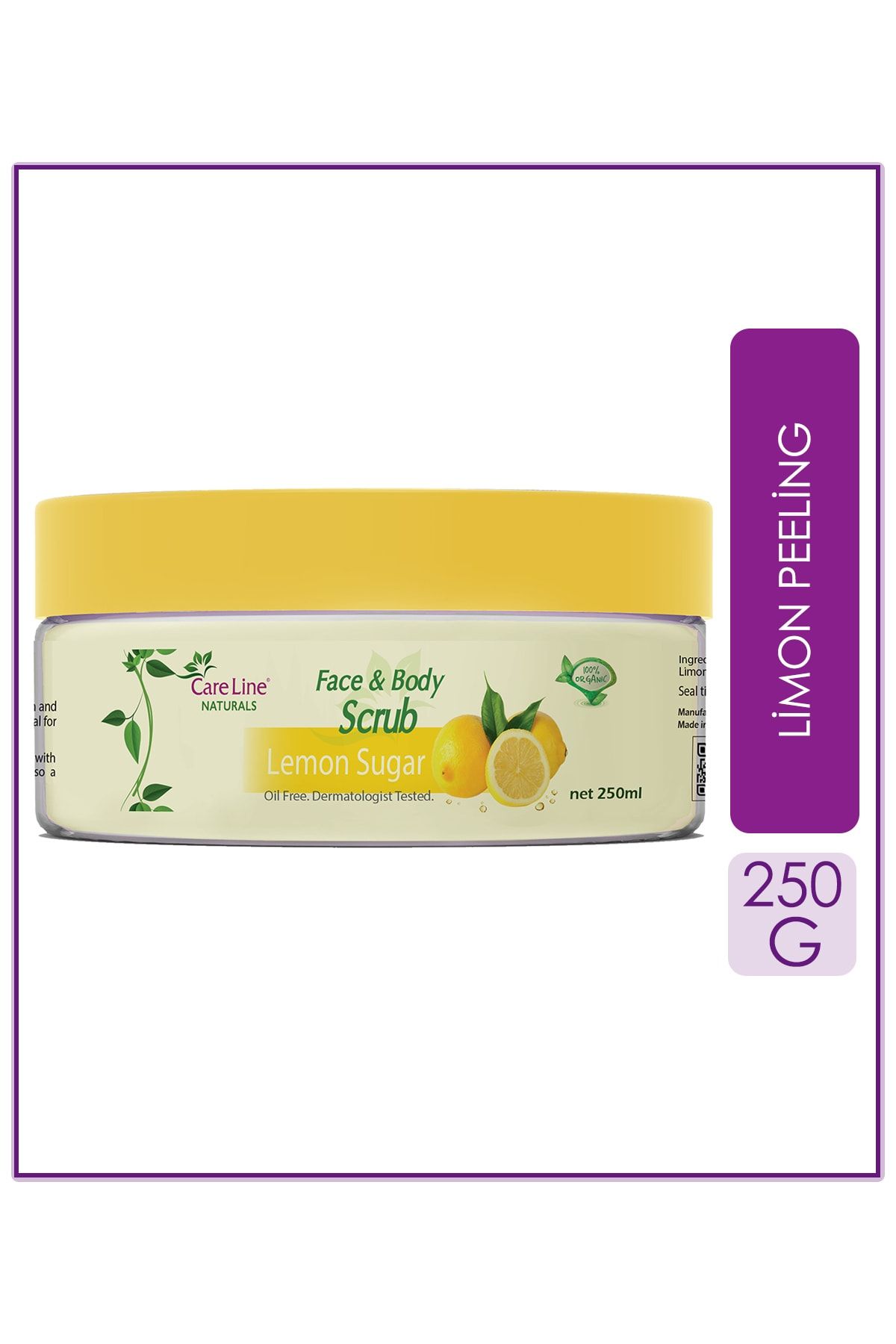 Careline Naturals Careline Limon Ve Şeker Peeling Ve Aydınlatıcı Yüz Ve Vücut Scrub
