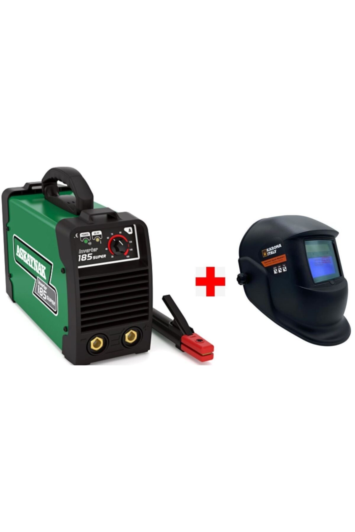 Askaynak 185 Çanta Tip Süper Inverter Kaynak Makinesi 160 Amper + Karona Italy Kaynak Baş Maskesi
