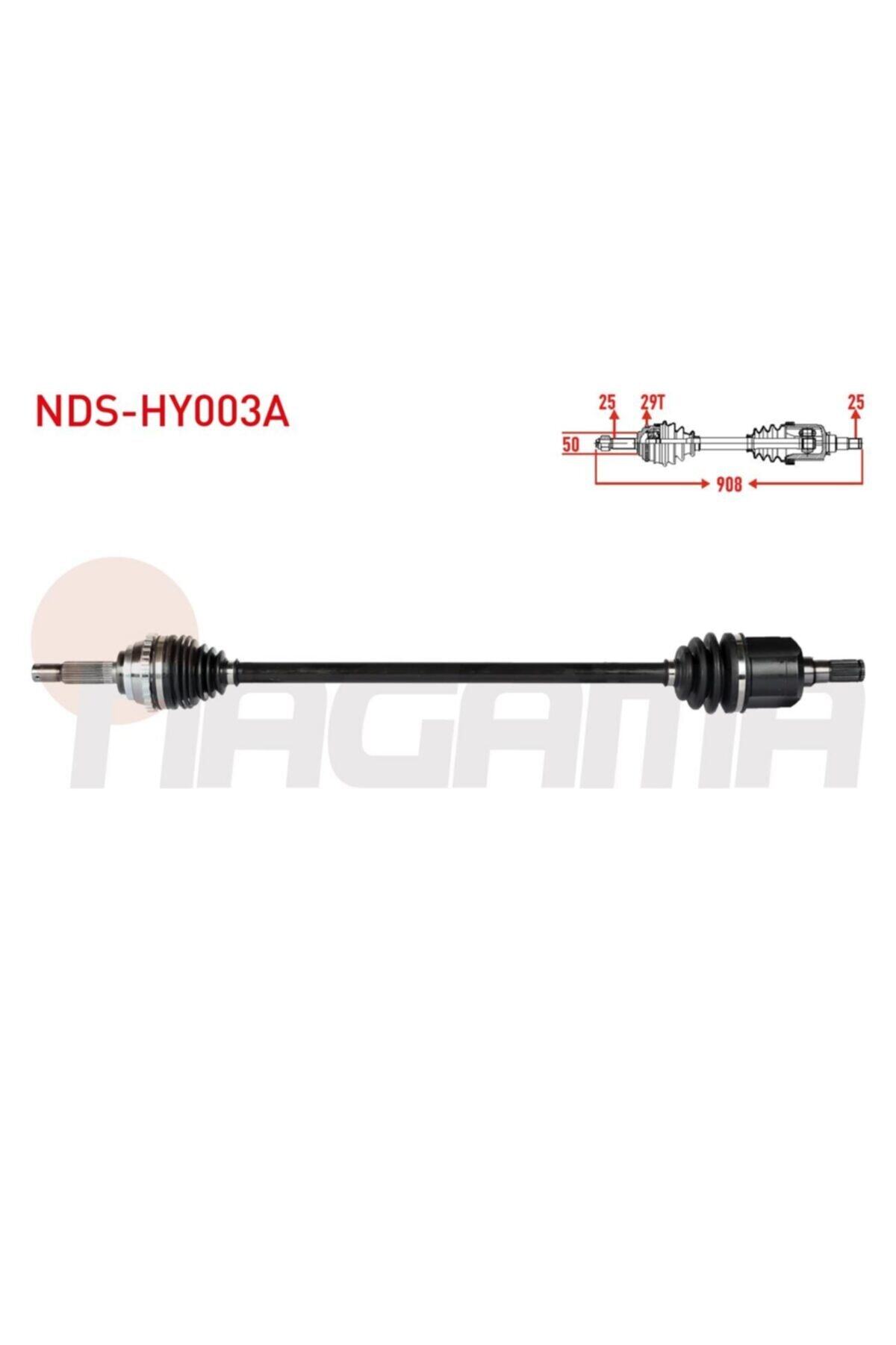 ÖZGÜÇYEDEK Komple Aks Sag On Abslı 29 Dıs Uzunluk 908mm Hyundaı Accent Admıre 1.3 - 1.5 - 1