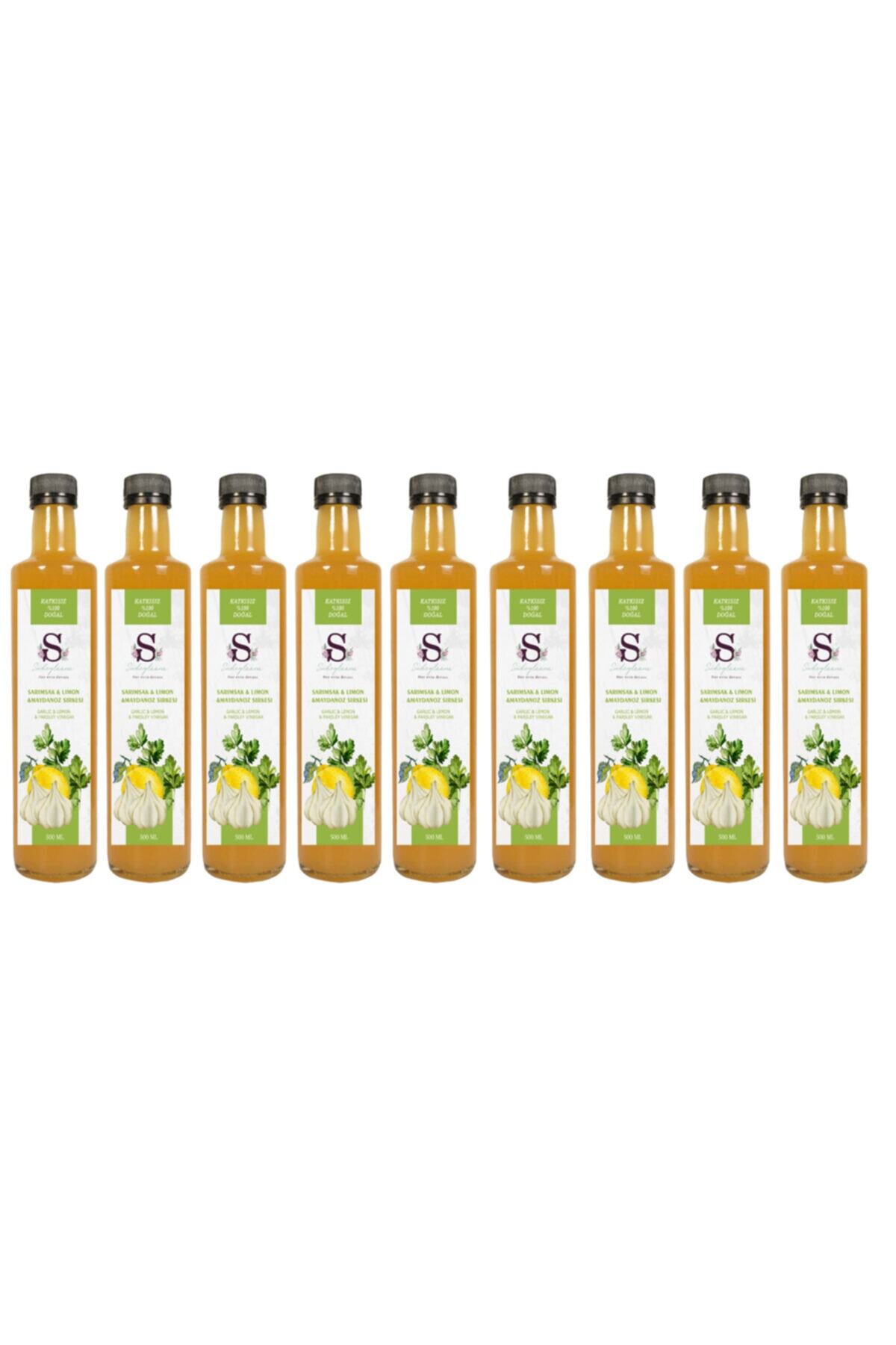 Süheylaana Doğal Sarımsak & Limon & Maydanoz Sirkesi 500 ml 9 Adet