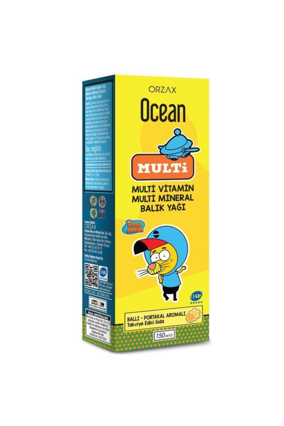 Orzax Ocean Multi Şurup 150 ml Ballı Portakallı