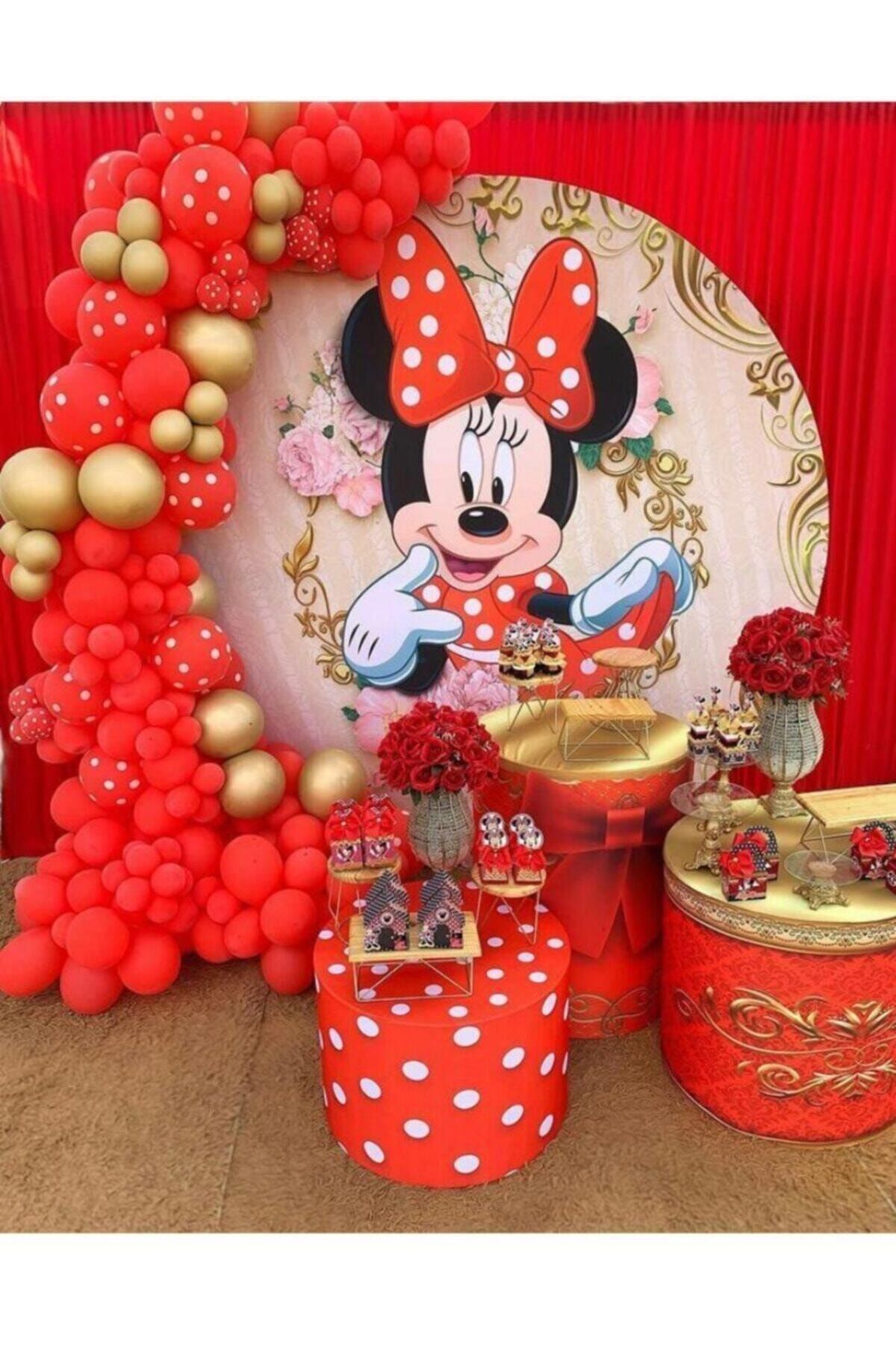 MAVİ PARTY Minie Mause Konsept Balon Balon Zincir 60 Adet