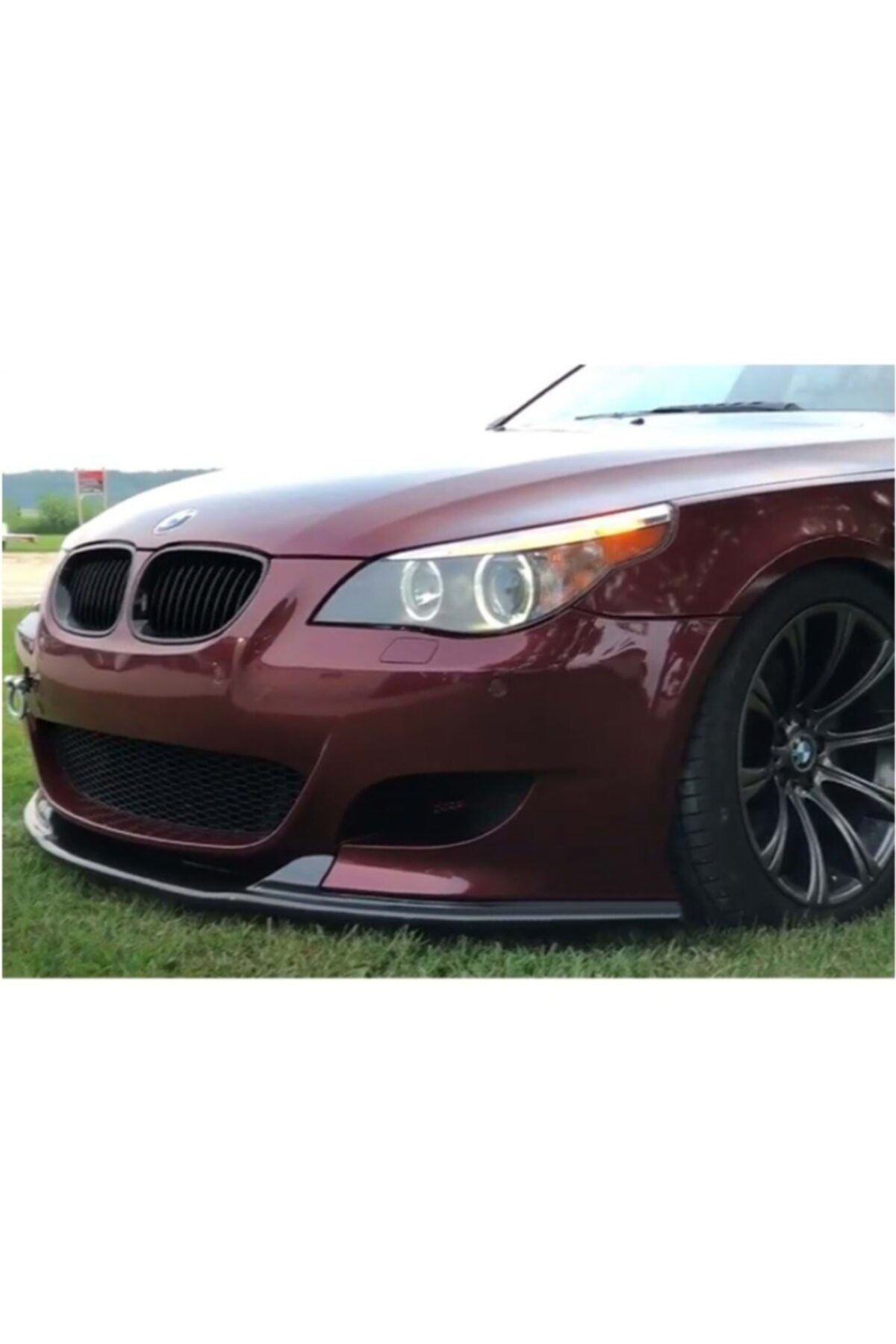 stuning Bmw 5 Serisi E60 M5 Uyumlu Ön Tampon Lipi Kulaksız Parlak Siyah